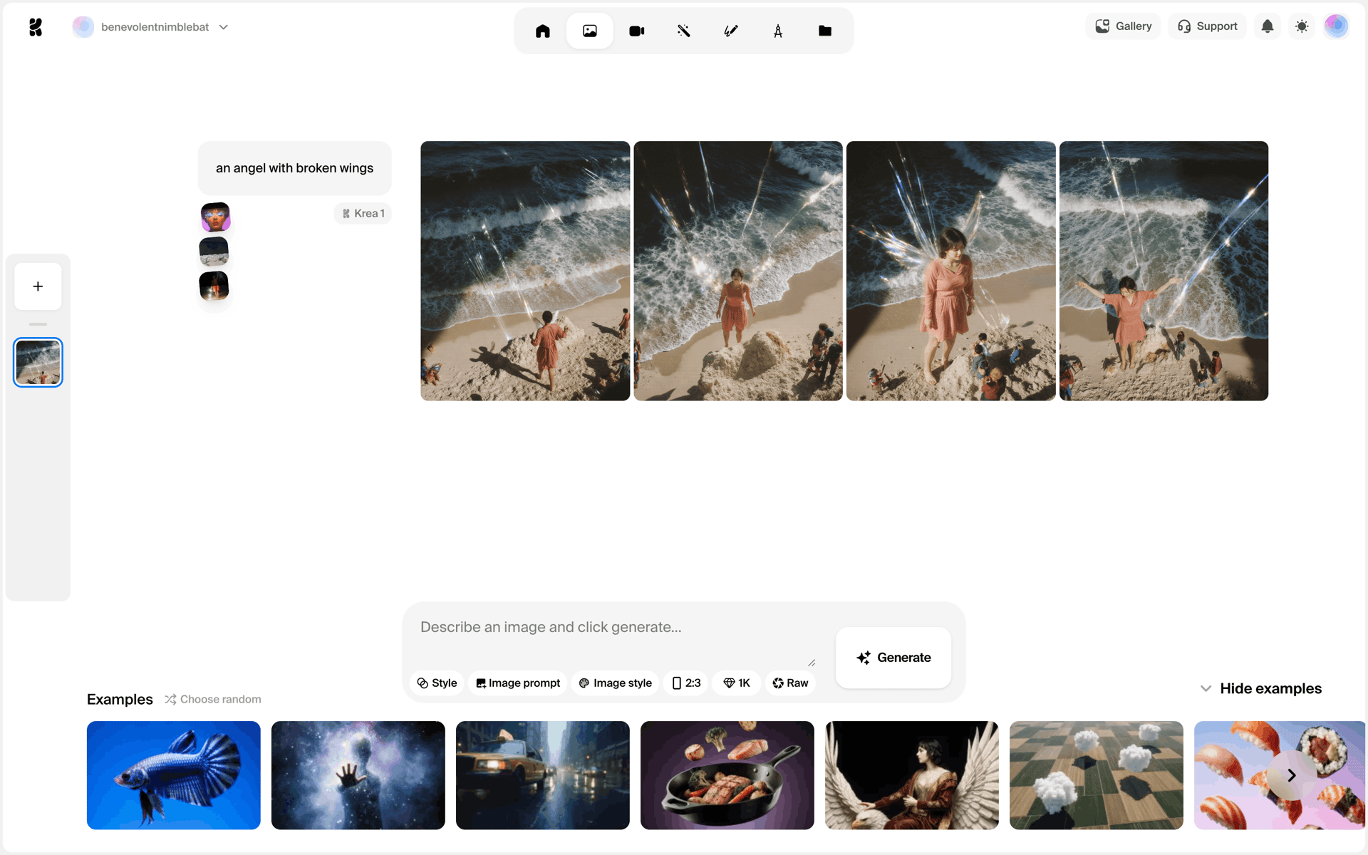 Krea AI Web Photo & Video interface screenshot 22