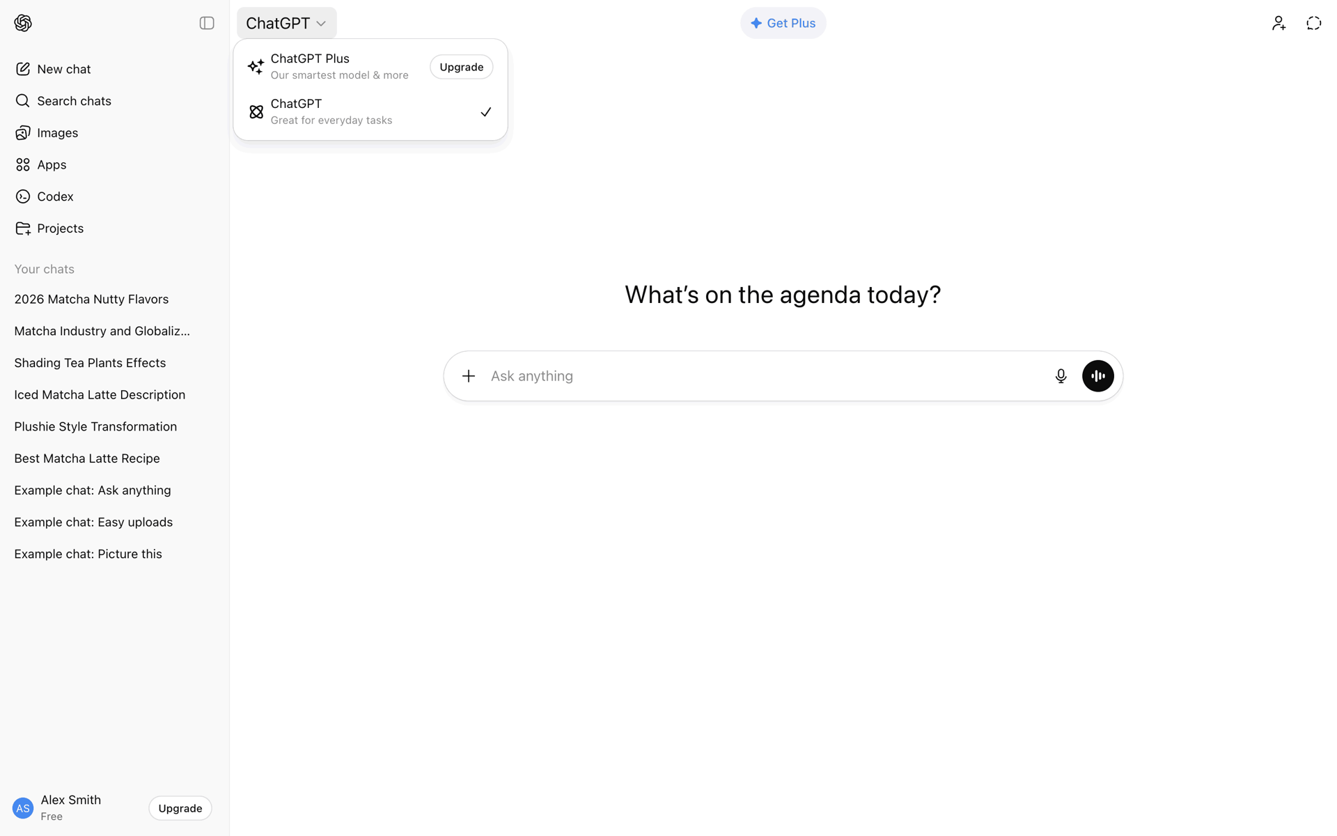 ChatGPT Web AI interface screenshot 4