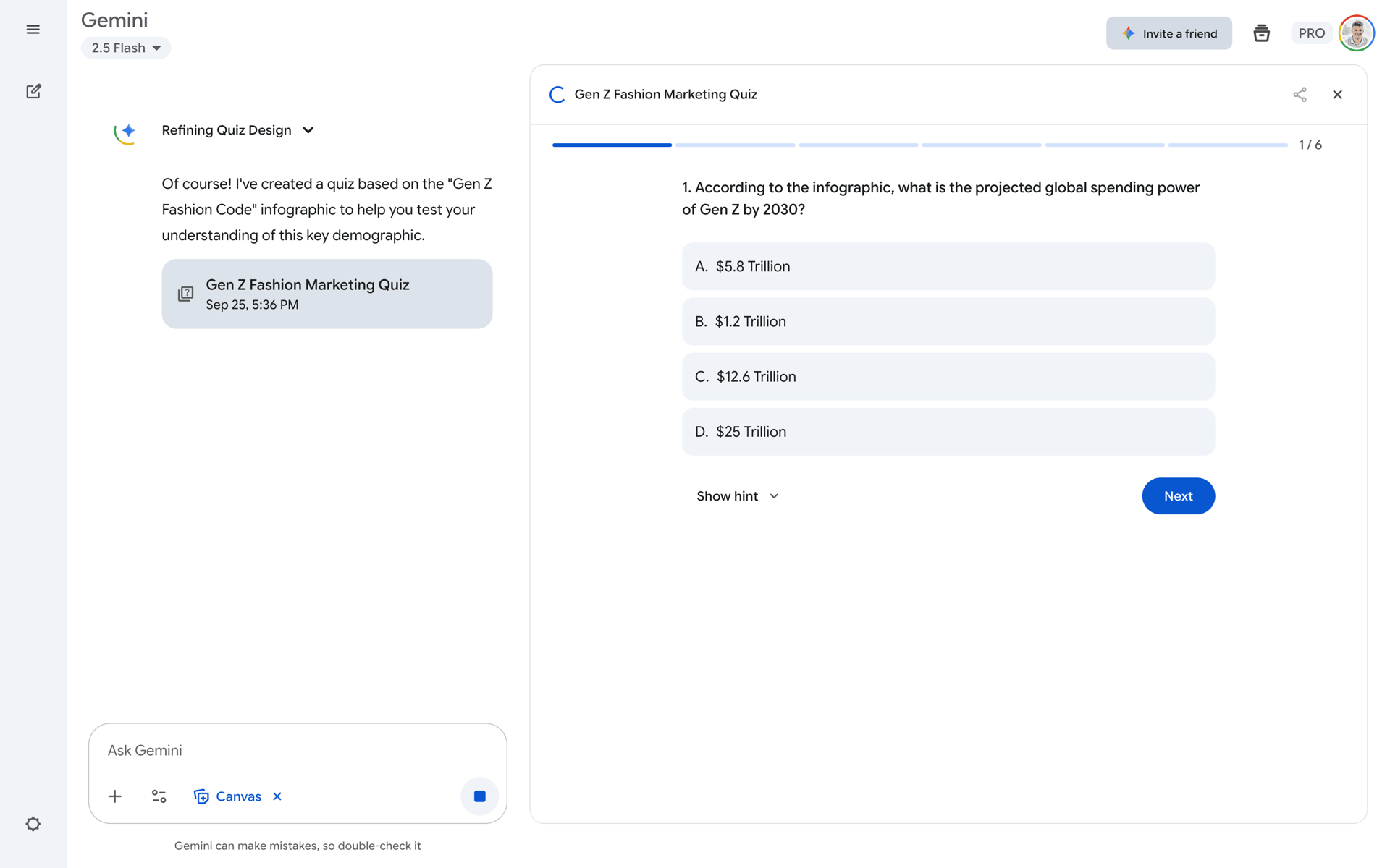 Google Gemini Web AI interface screenshot 10