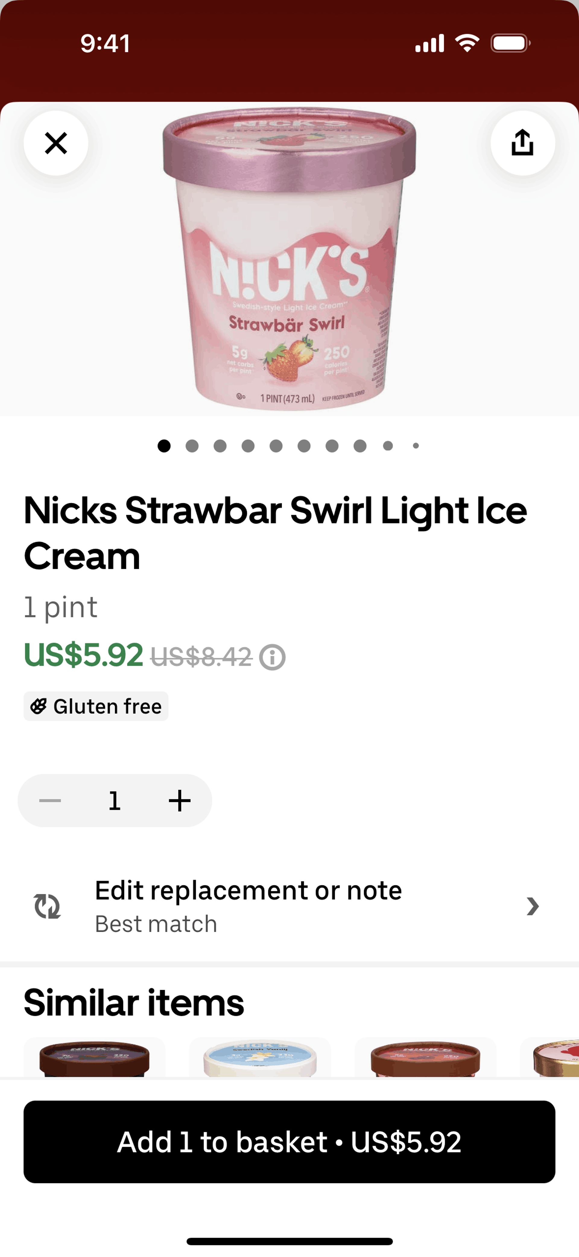 Uber Eats iOS Food & Drink interface screenshot 23