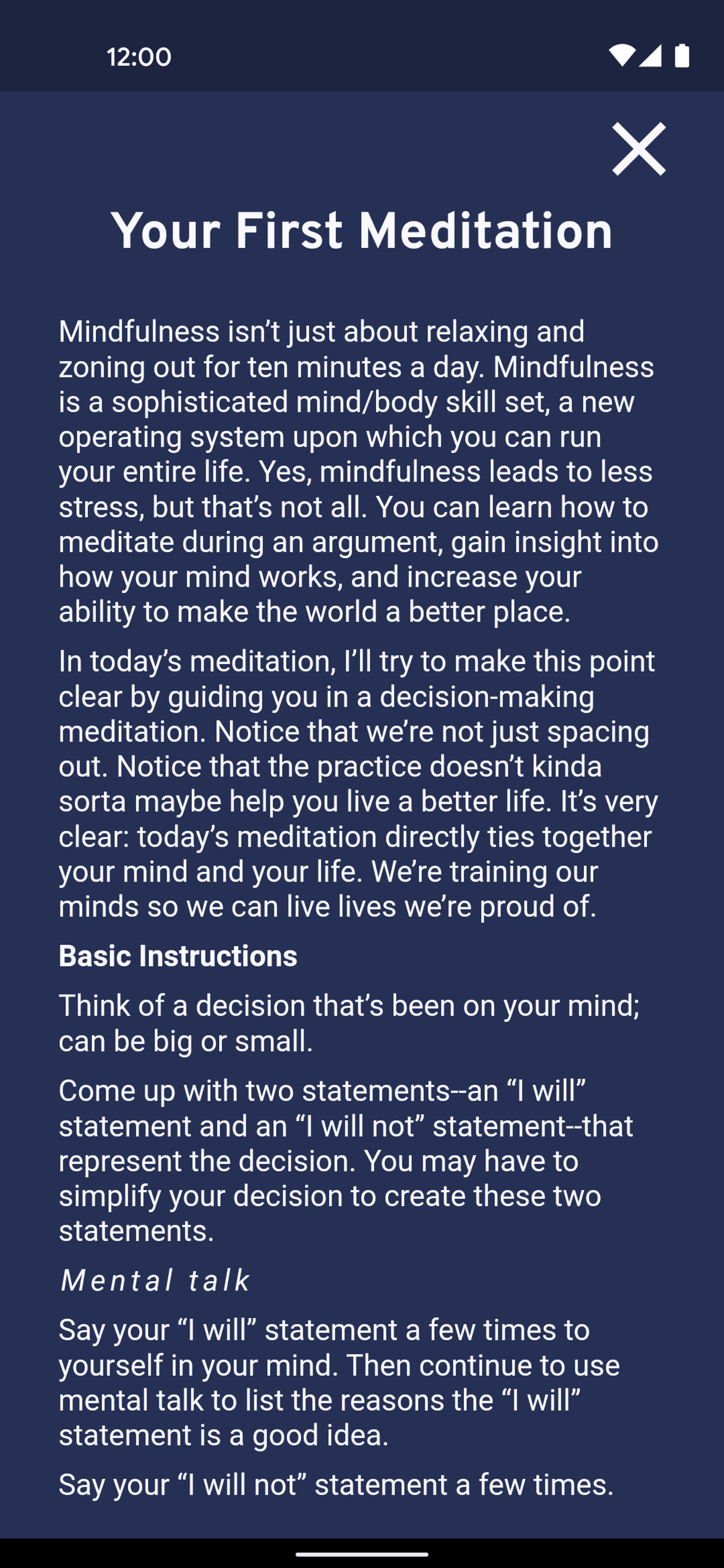 Brightmind Android Health & Fitness interface screenshot 5