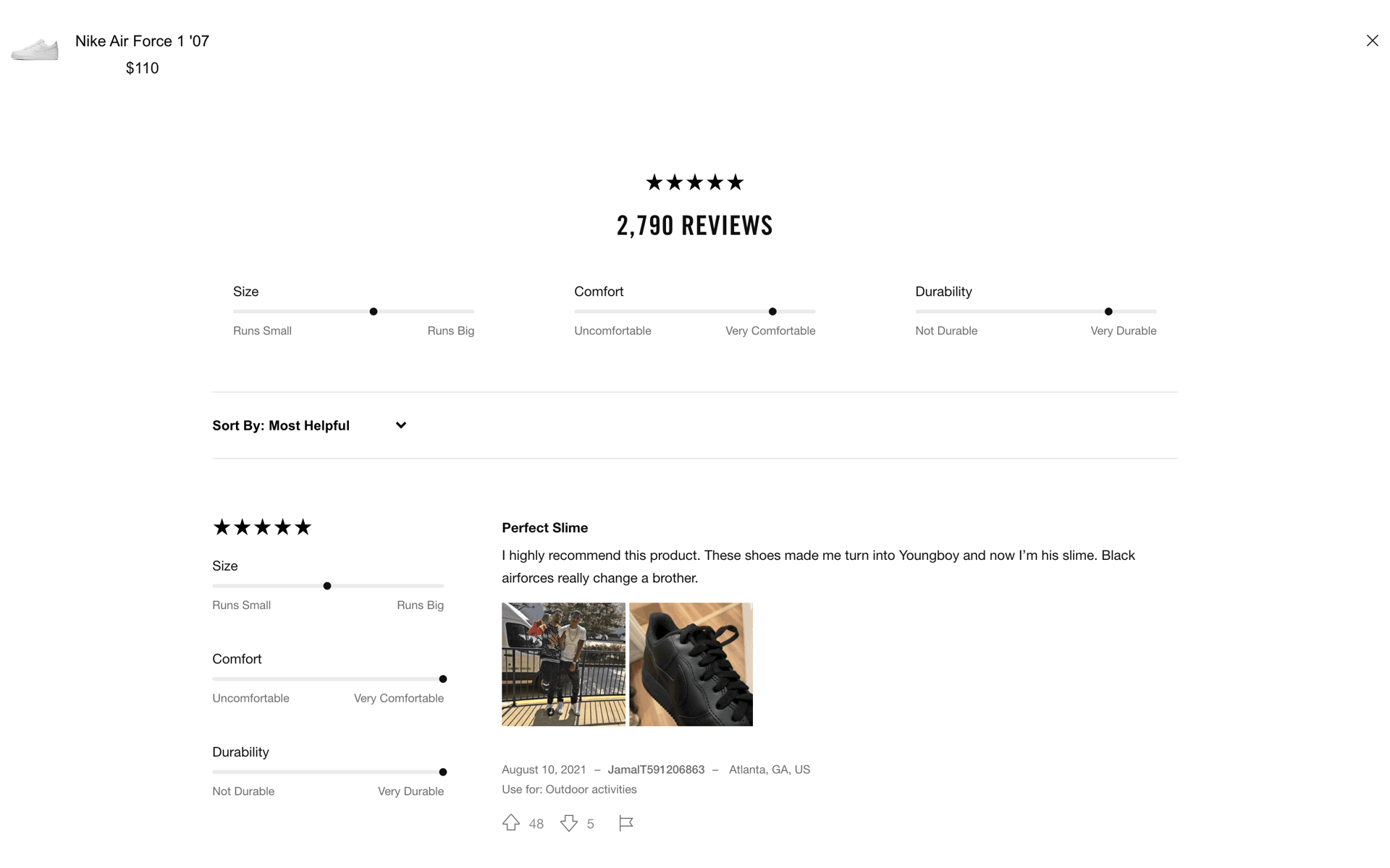 Nike Web Shopping interface screenshot 5