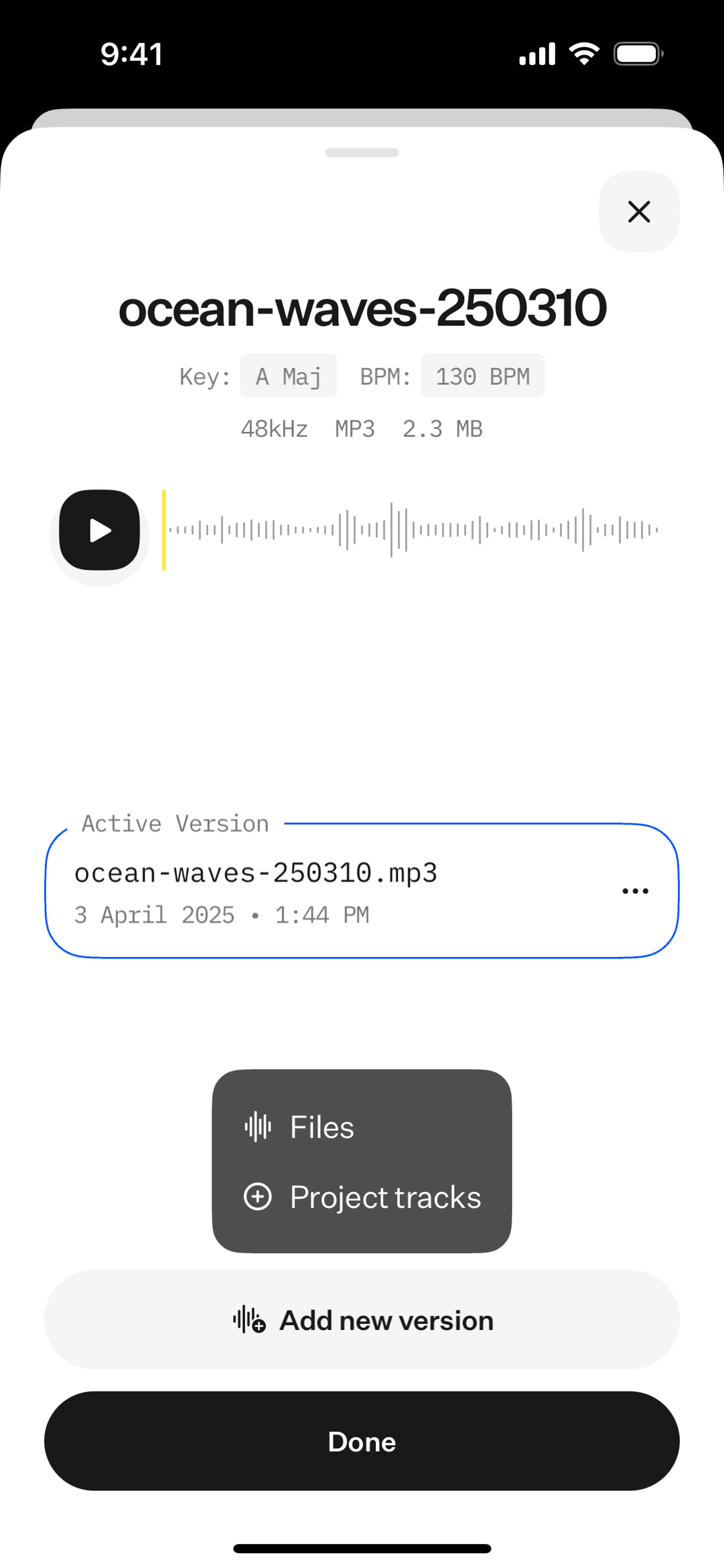 [untitled] iOS Music & Audio interface screenshot 9