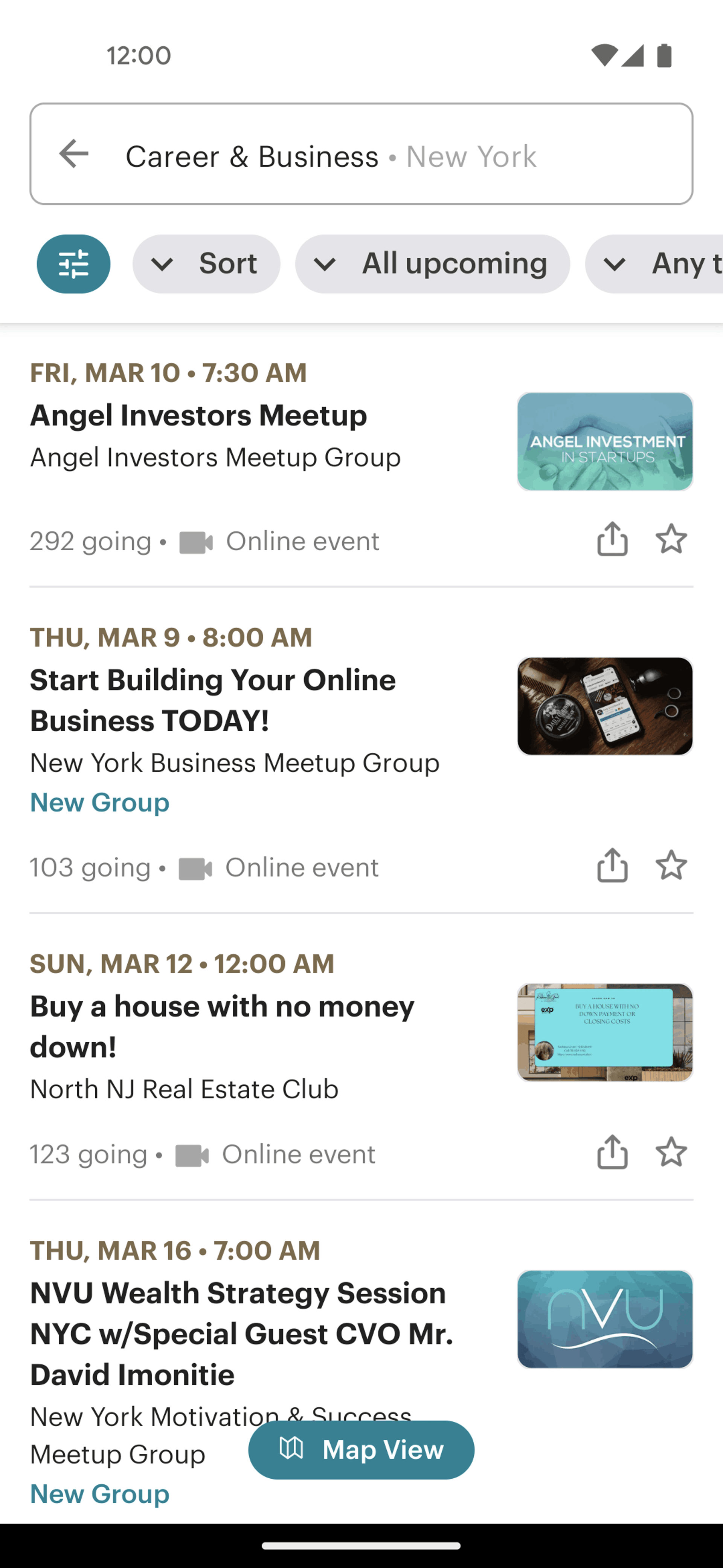 Meetup Android Social Networking interface screenshot 20