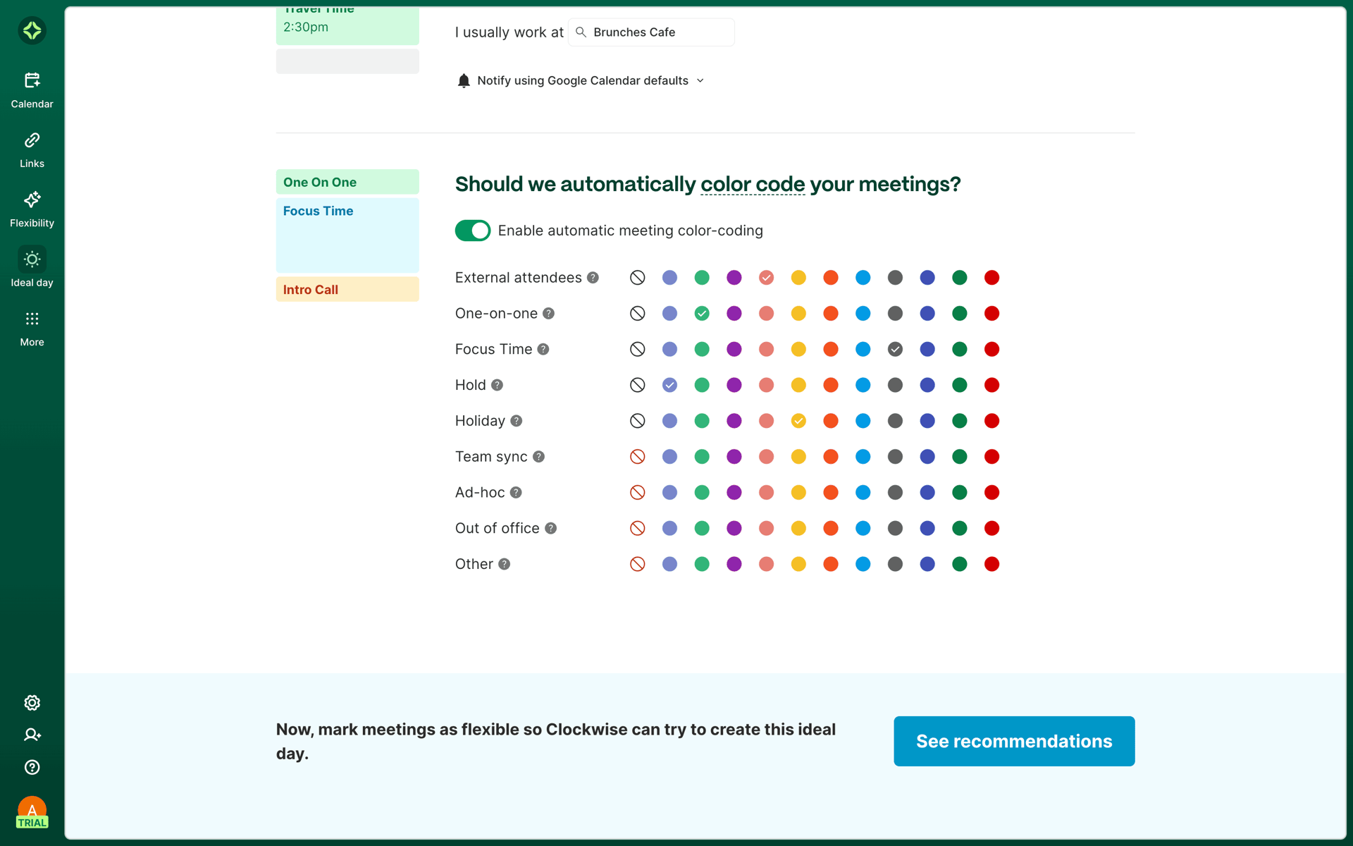 Clockwise Web Productivity interface screenshot 11