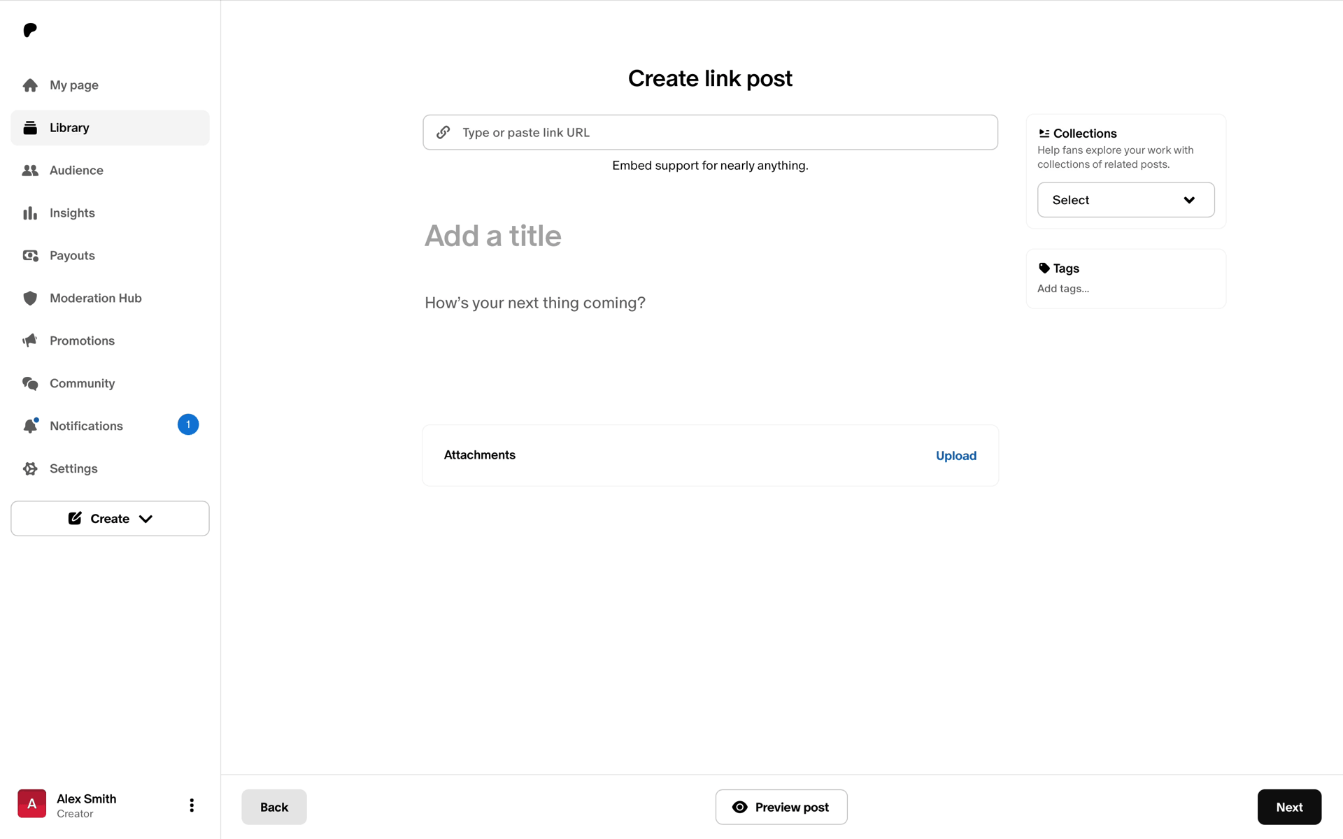 Patreon Web Social Networking interface screenshot 13