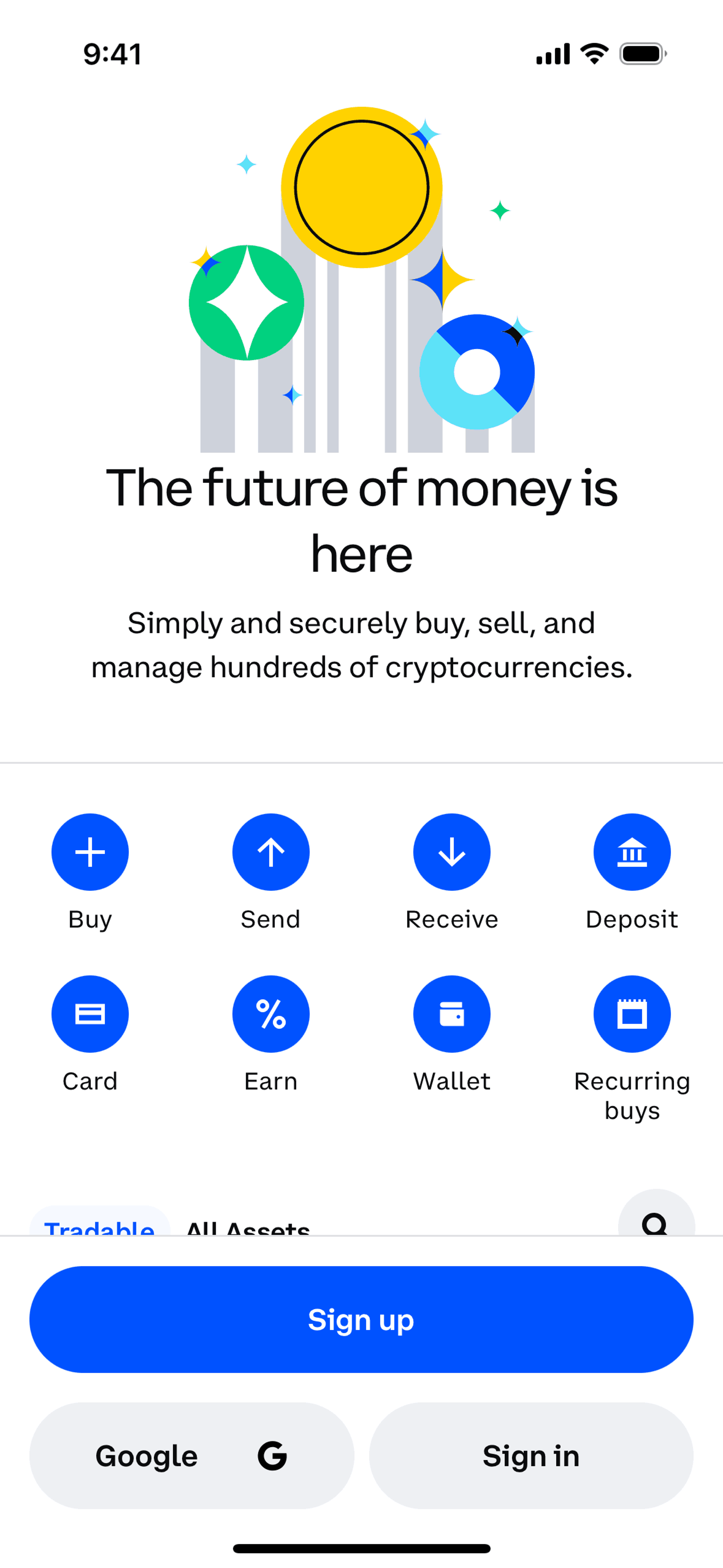 Coinbase iOS Finance interface screenshot 4