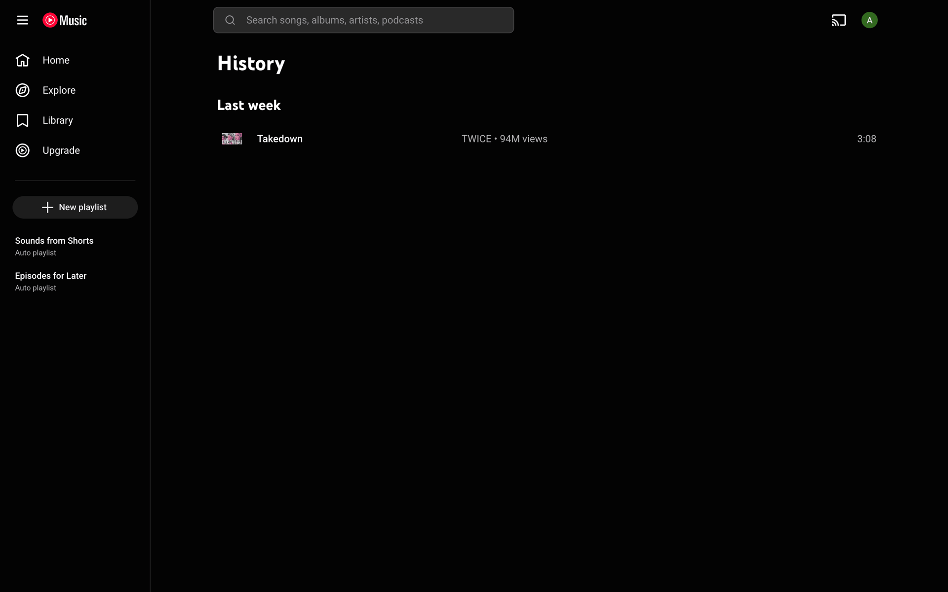 YouTube Music Web Music & Audio interface screenshot 15