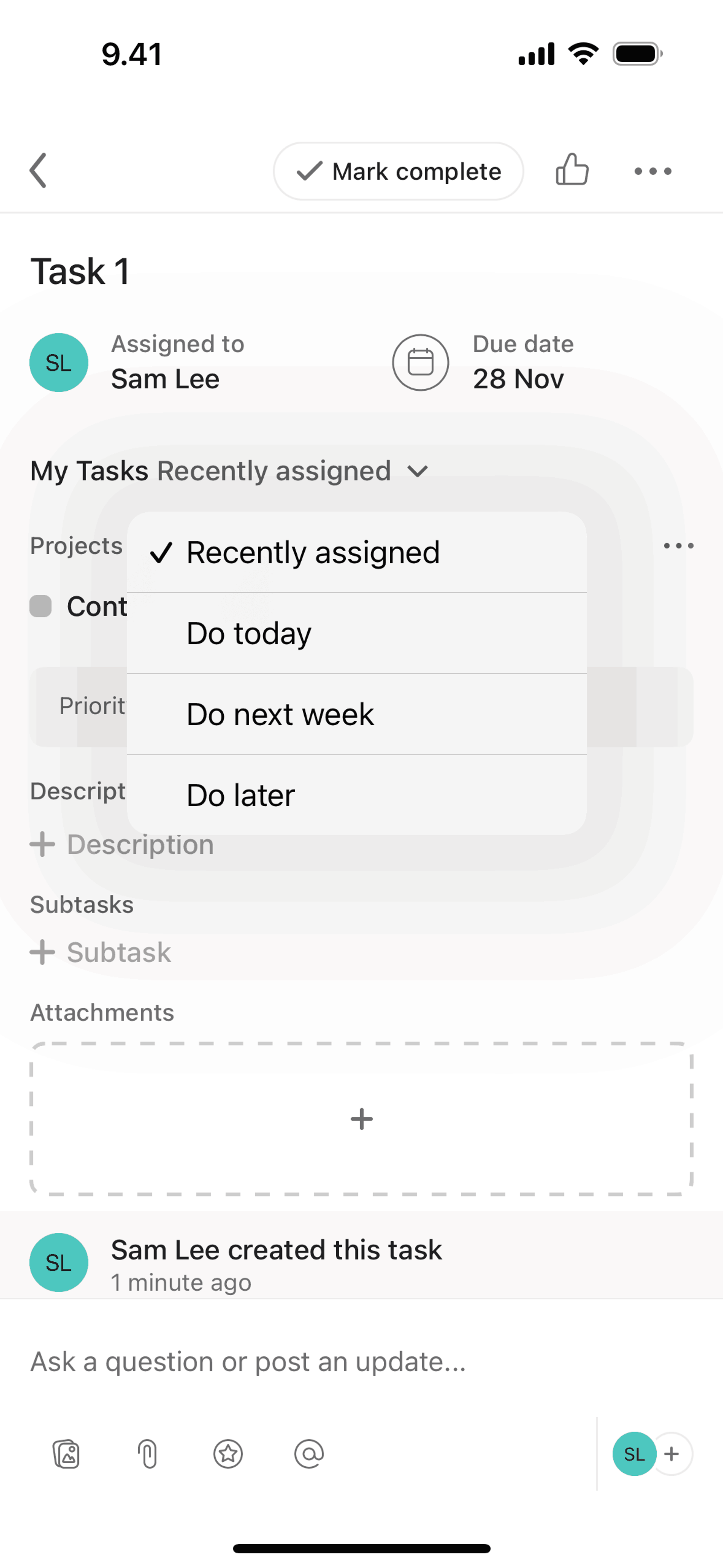 Asana iOS Business interface screenshot 13