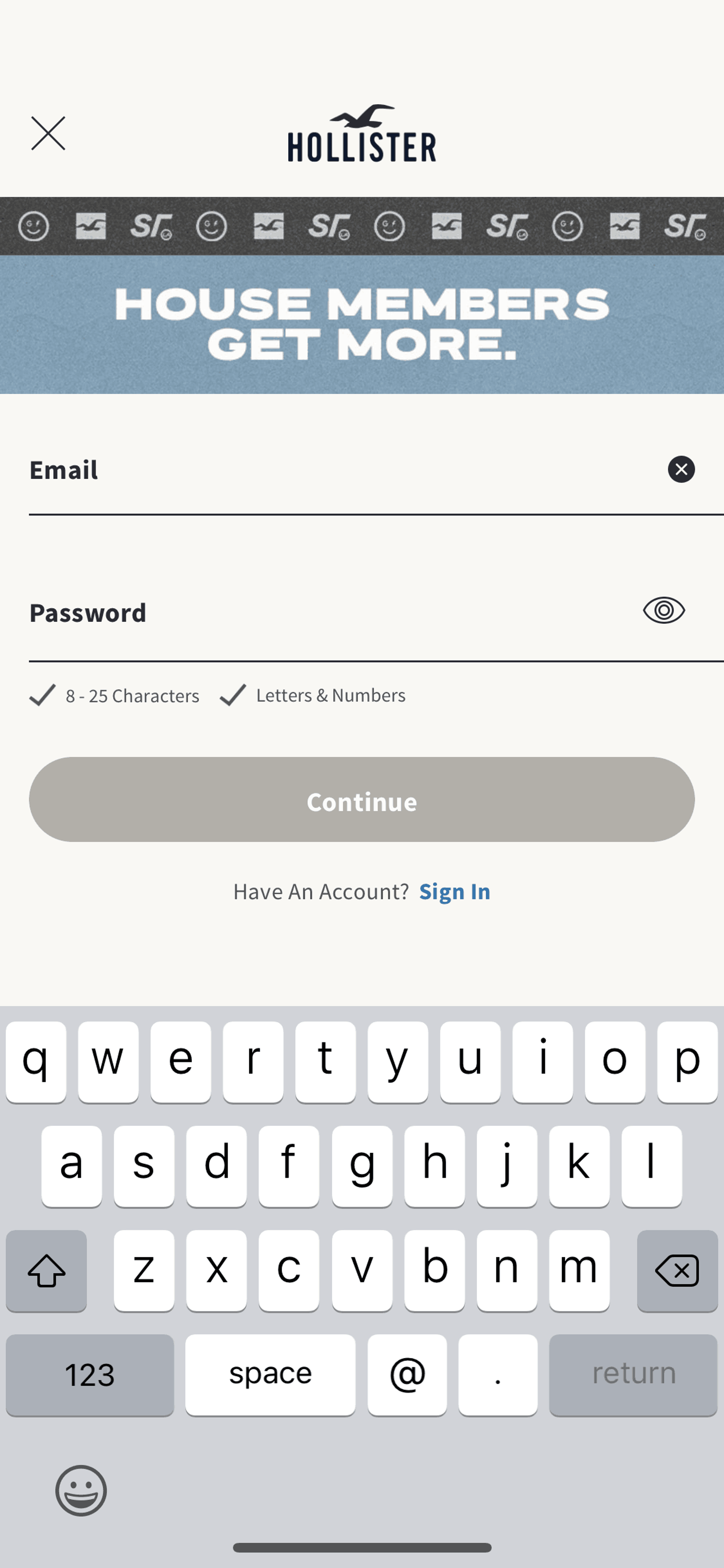 Hollister Co. iOS Shopping interface screenshot 5