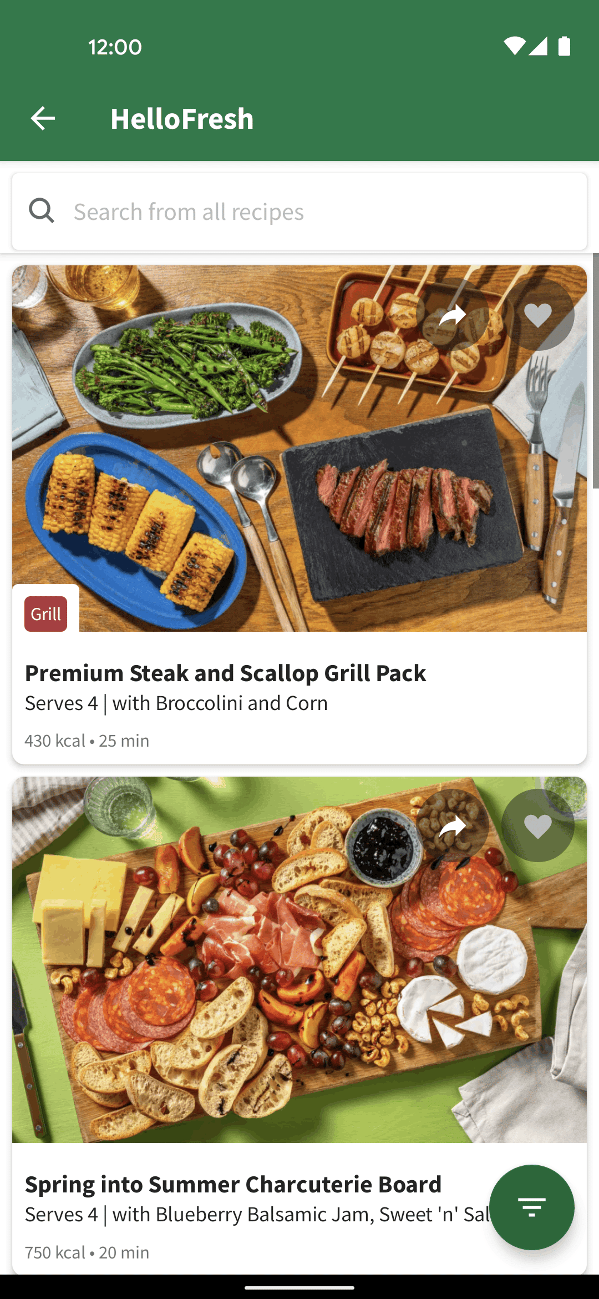 HelloFresh Android Food & Drink interface screenshot 21