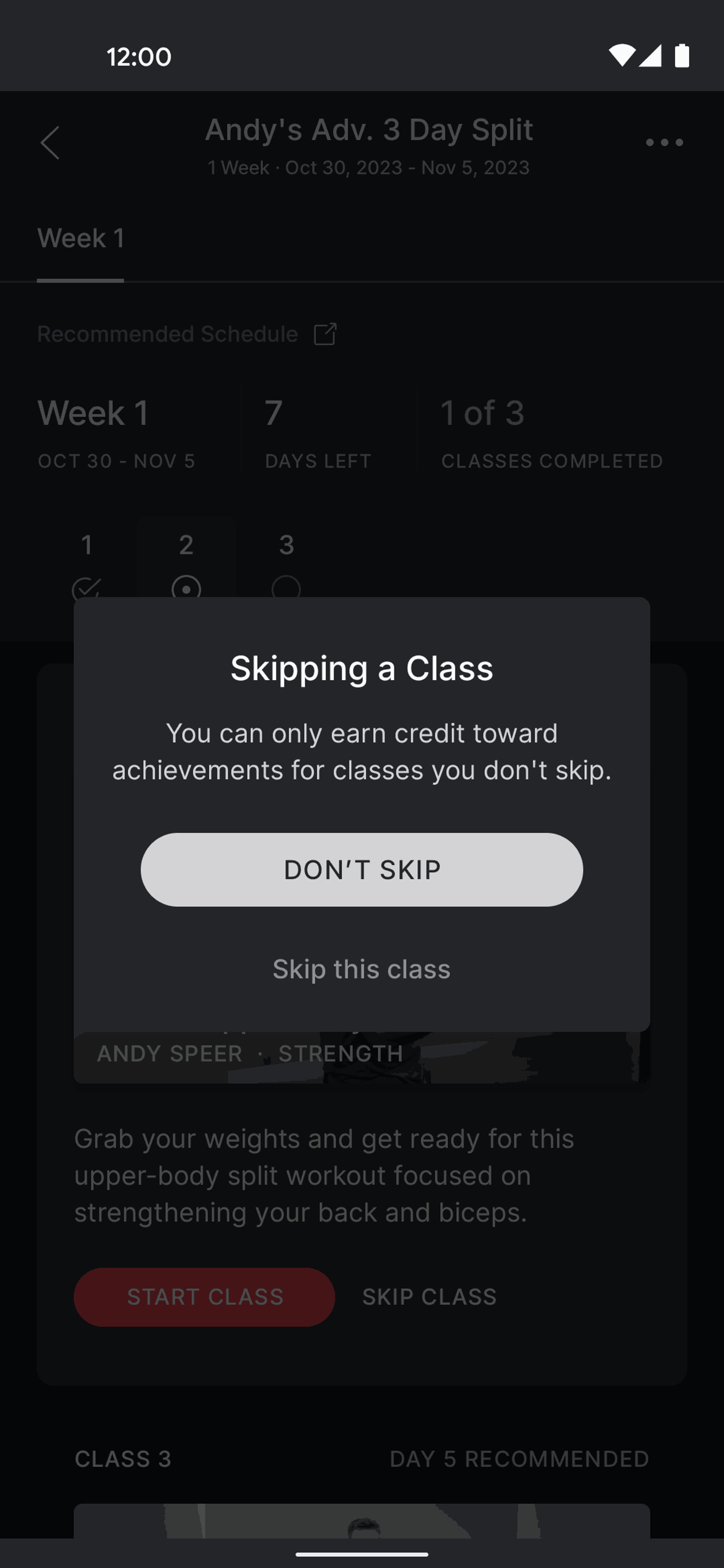 Peloton Android Health & Fitness interface screenshot 11