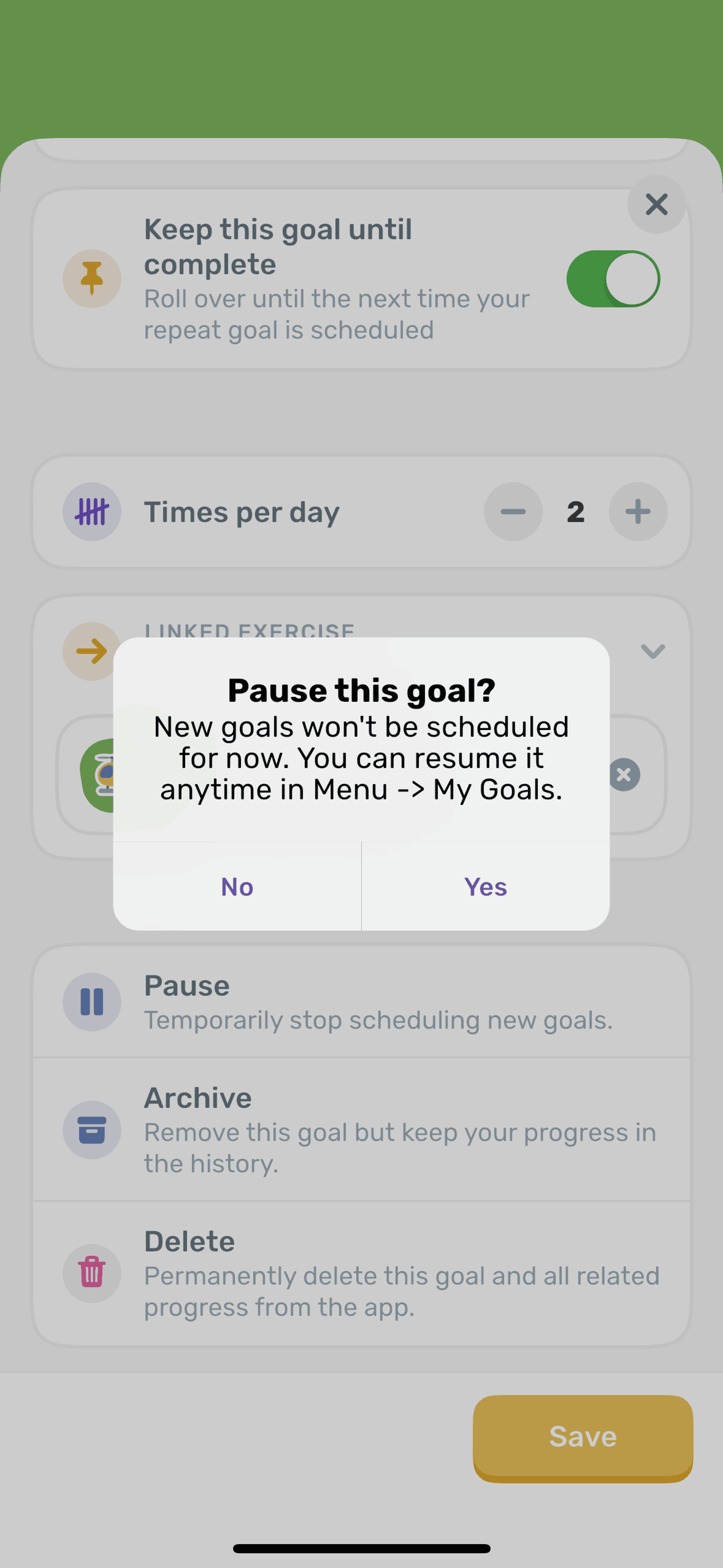 Finch iOS Health & Fitness interface screenshot 16