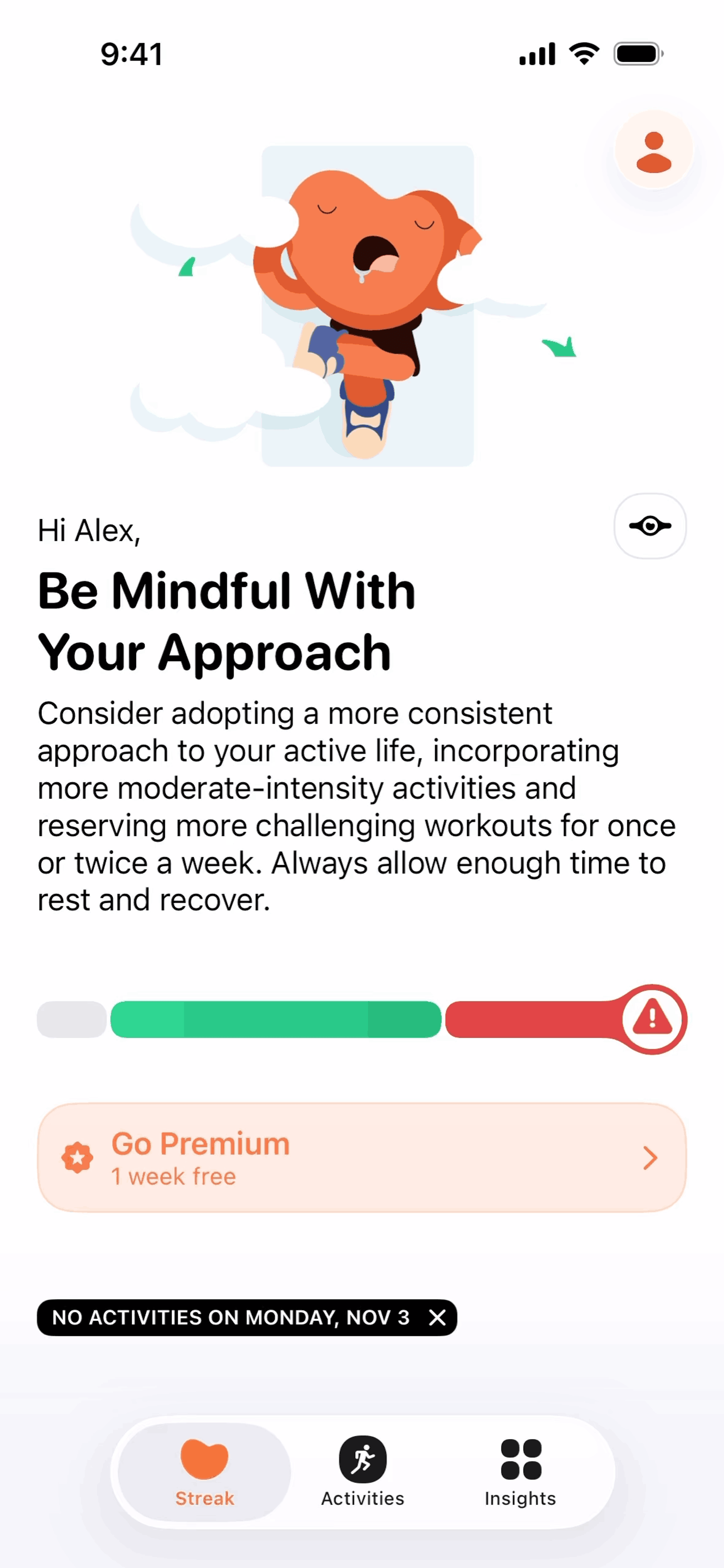 Gentler Streak iOS Health & Fitness interface screenshot 18