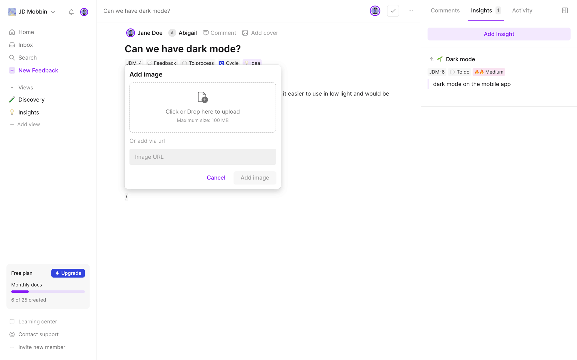 Cycle Web Productivity interface screenshot 8