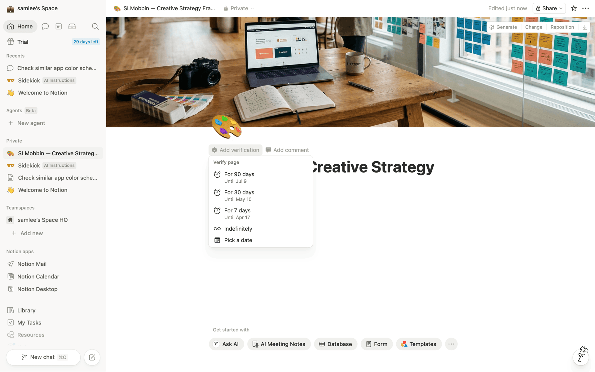 Notion Web Collaboration interface screenshot 23