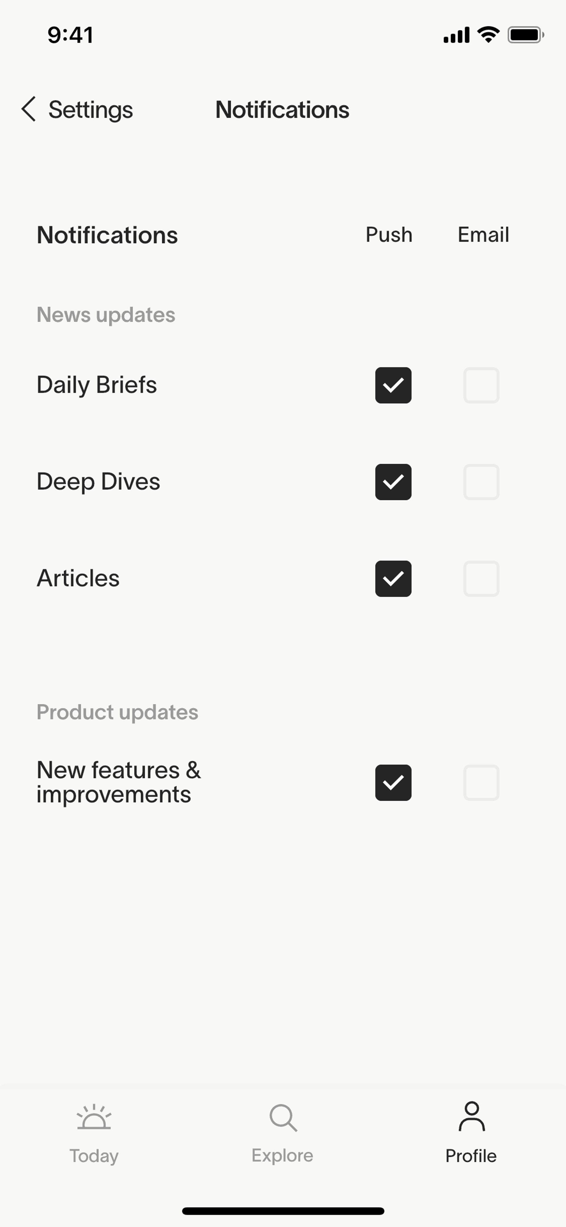 informed News iOS News interface screenshot 6