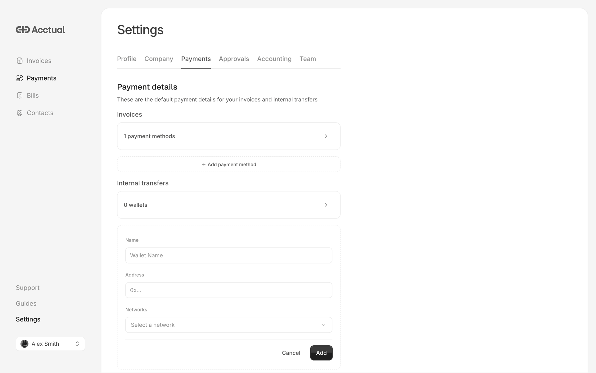 Acctual Web Finance interface screenshot 15