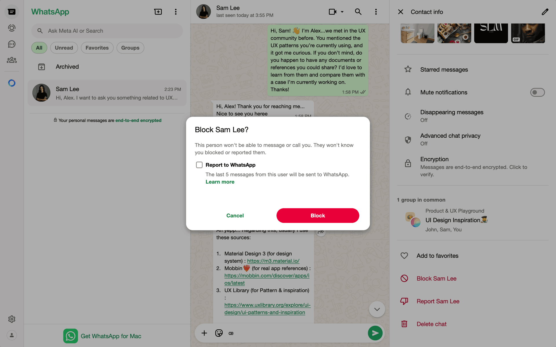 WhatsApp Web Social Networking interface screenshot 19