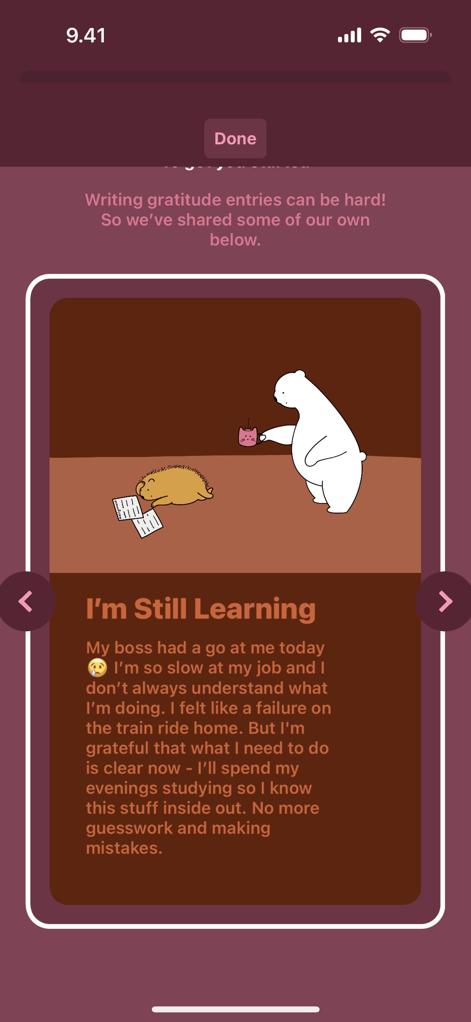 Bears Gratitude iOS Health & Fitness interface screenshot 22