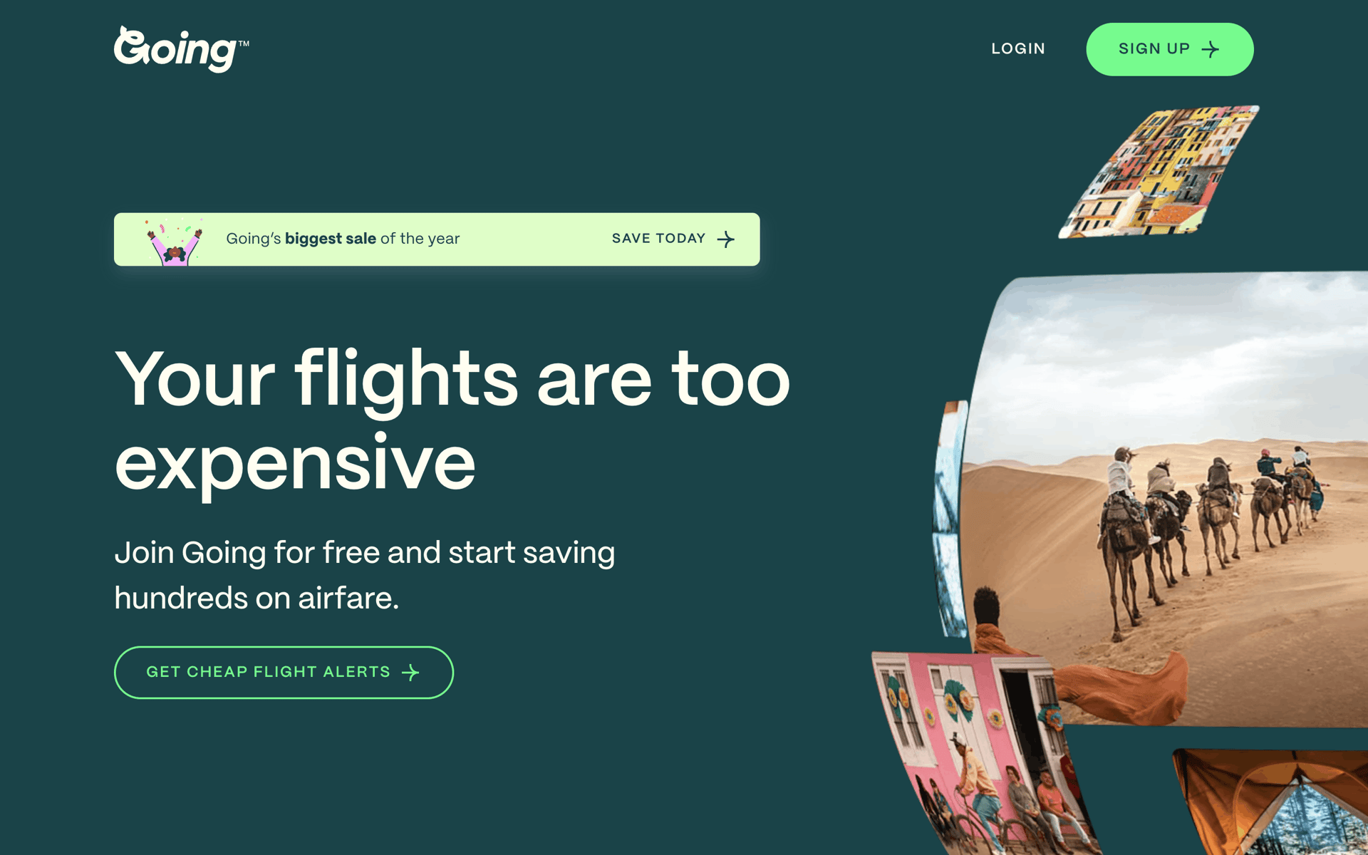 Going Web Travel & Transportation interface screenshot 4