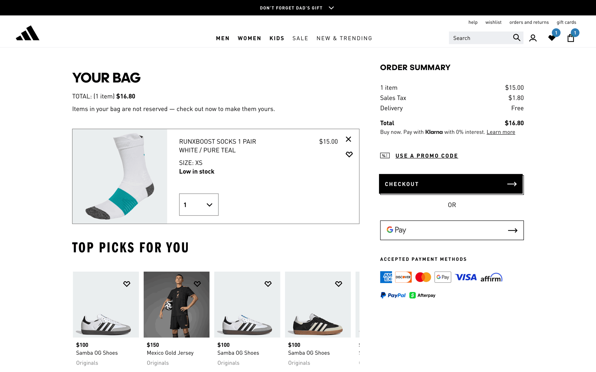 adidas Web Sports interface screenshot 13