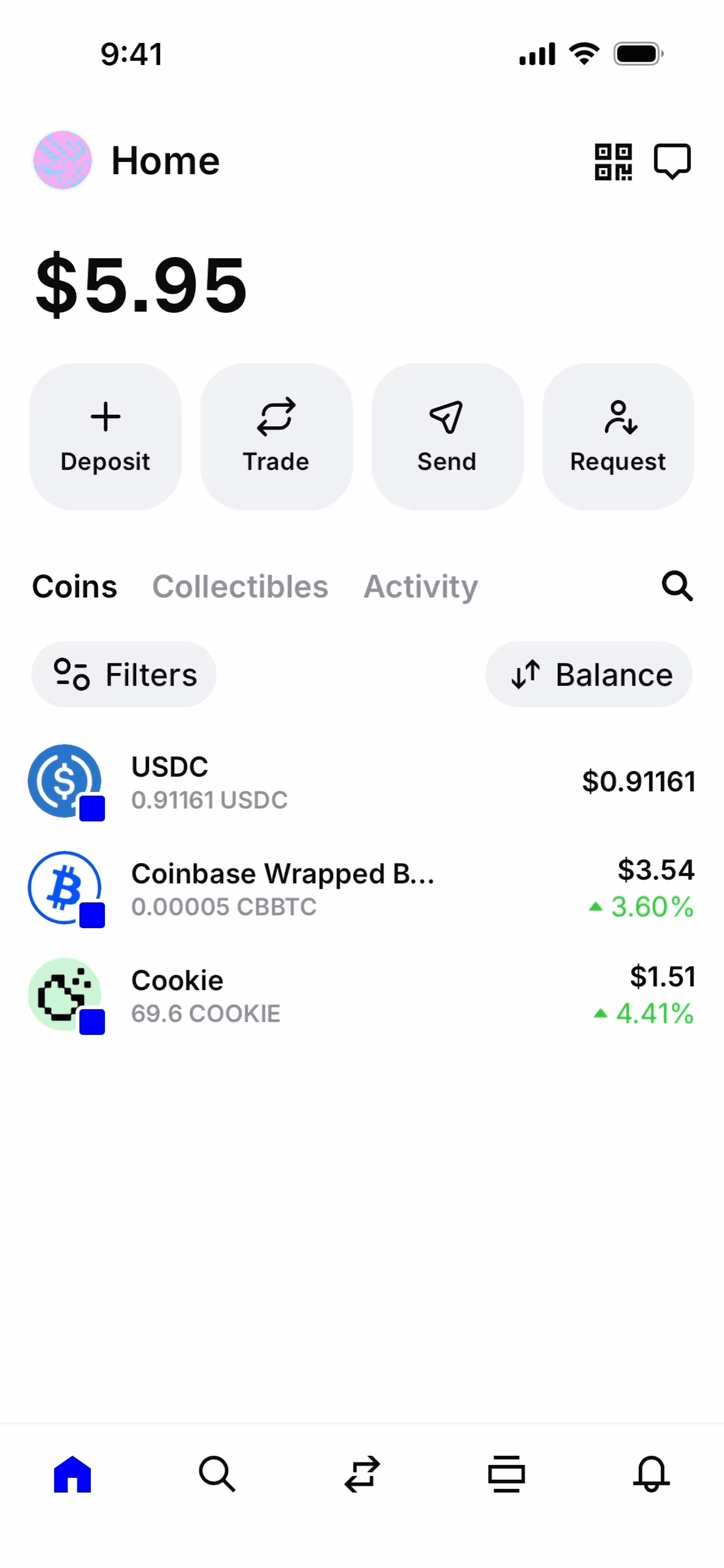 Base iOS trading interface screenshot 15