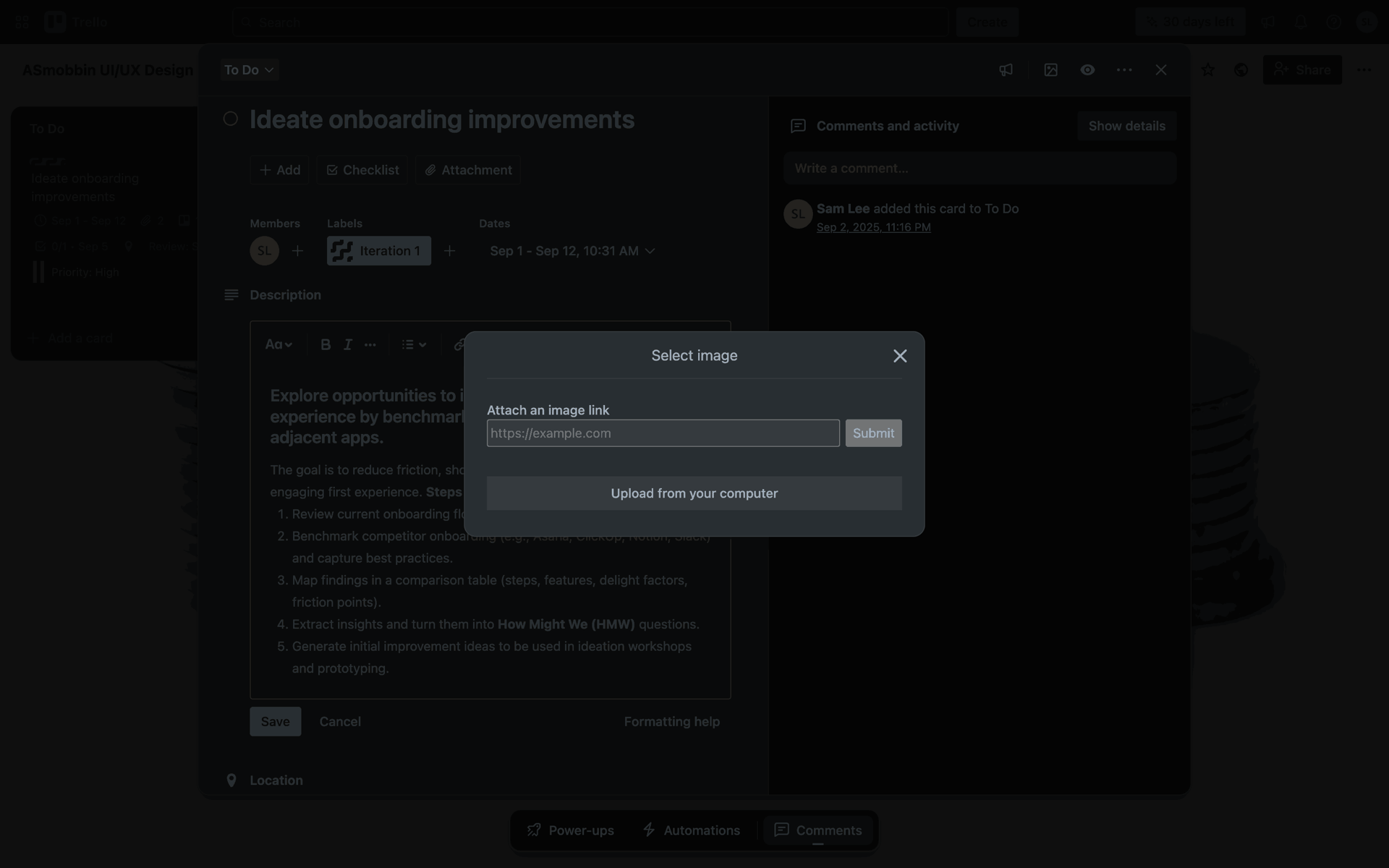 Trello Web Business interface screenshot 10