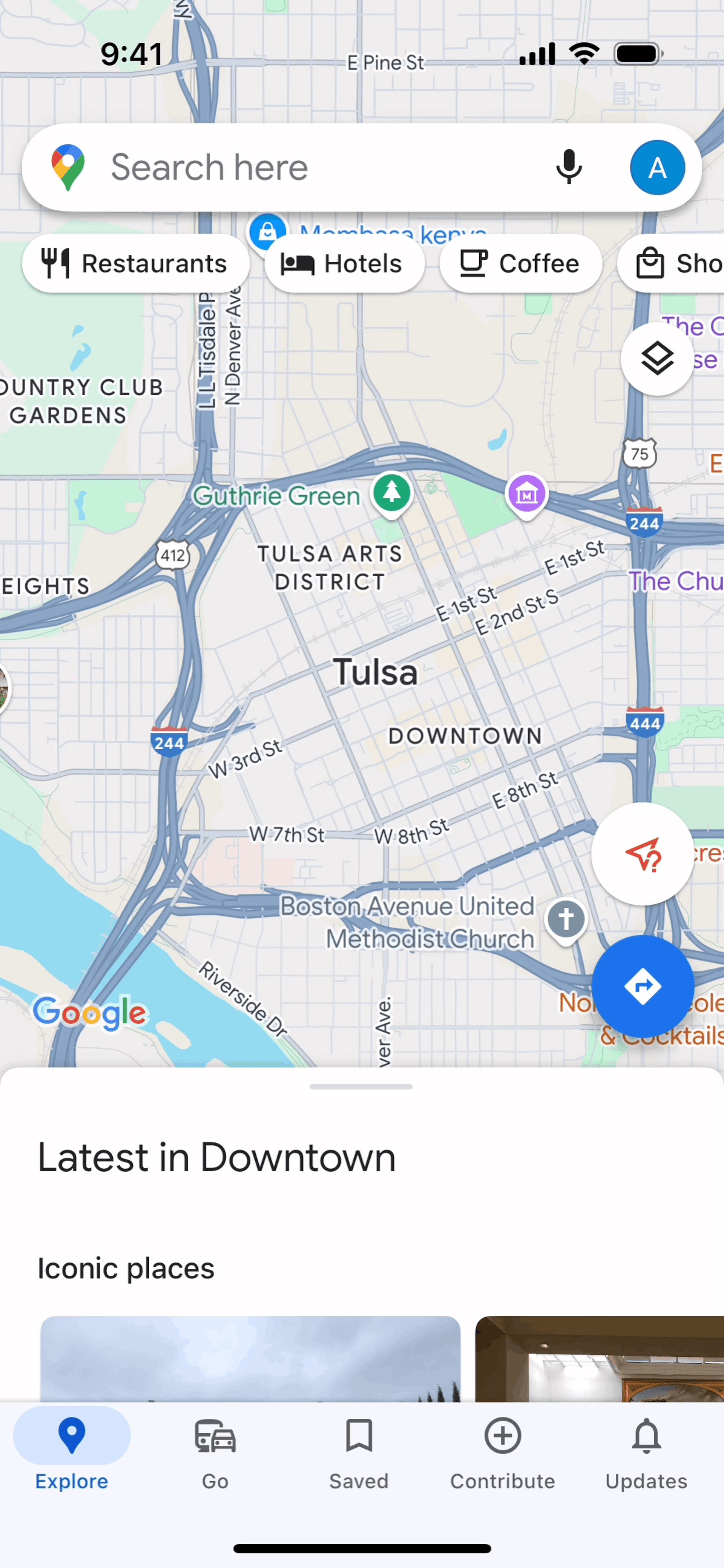 Google Maps iOS Maps & Navigation interface screenshot 7