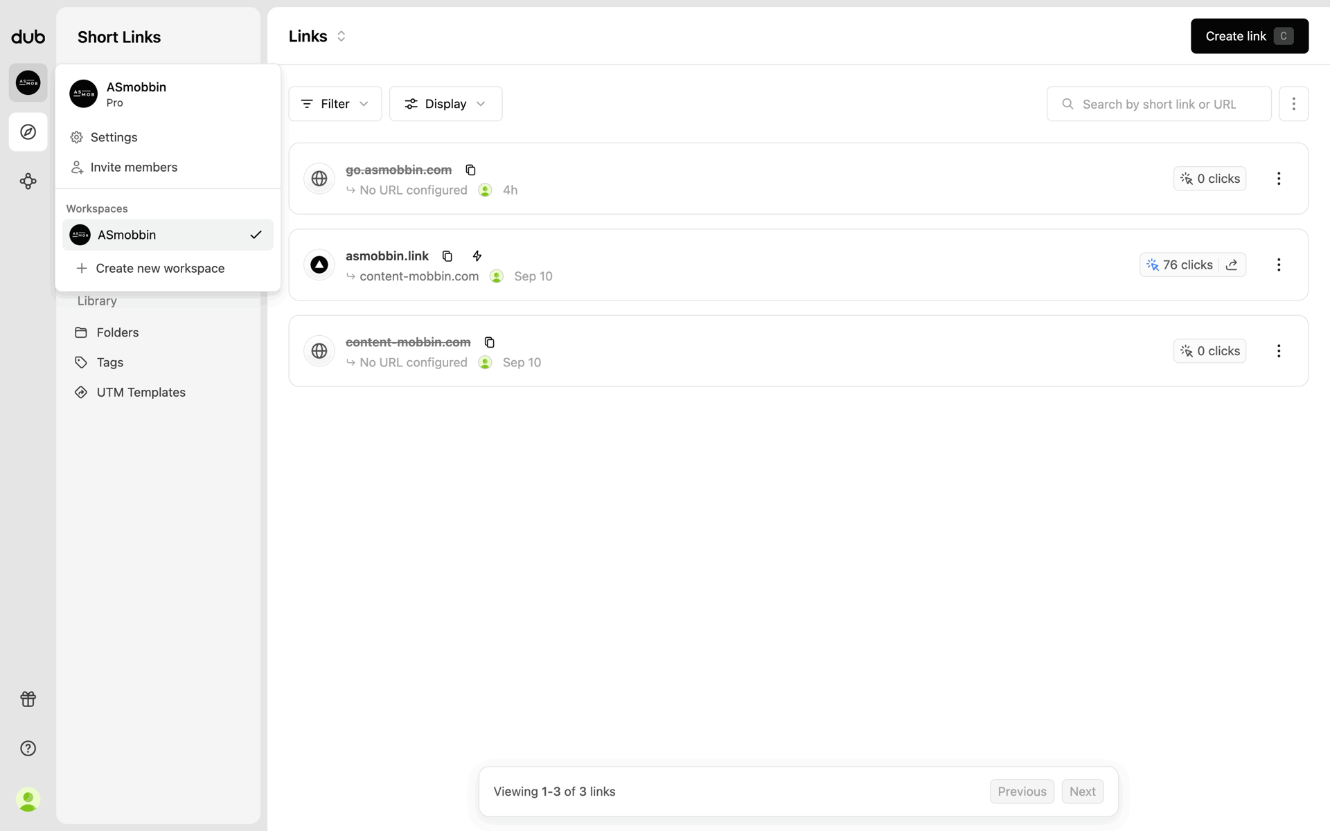 Dub Web Business interface screenshot 22