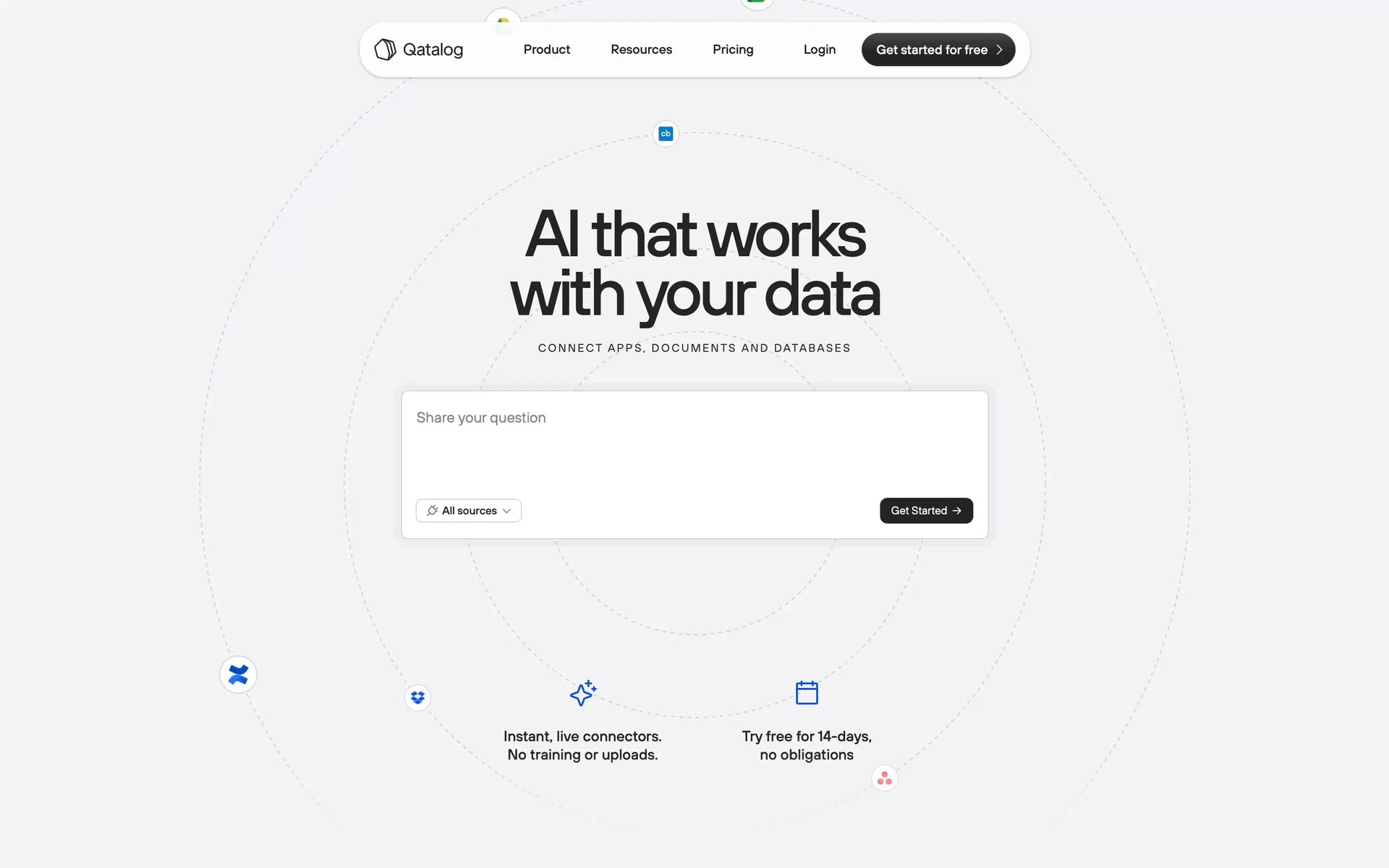 Qatalog Web Business interface screenshot 1