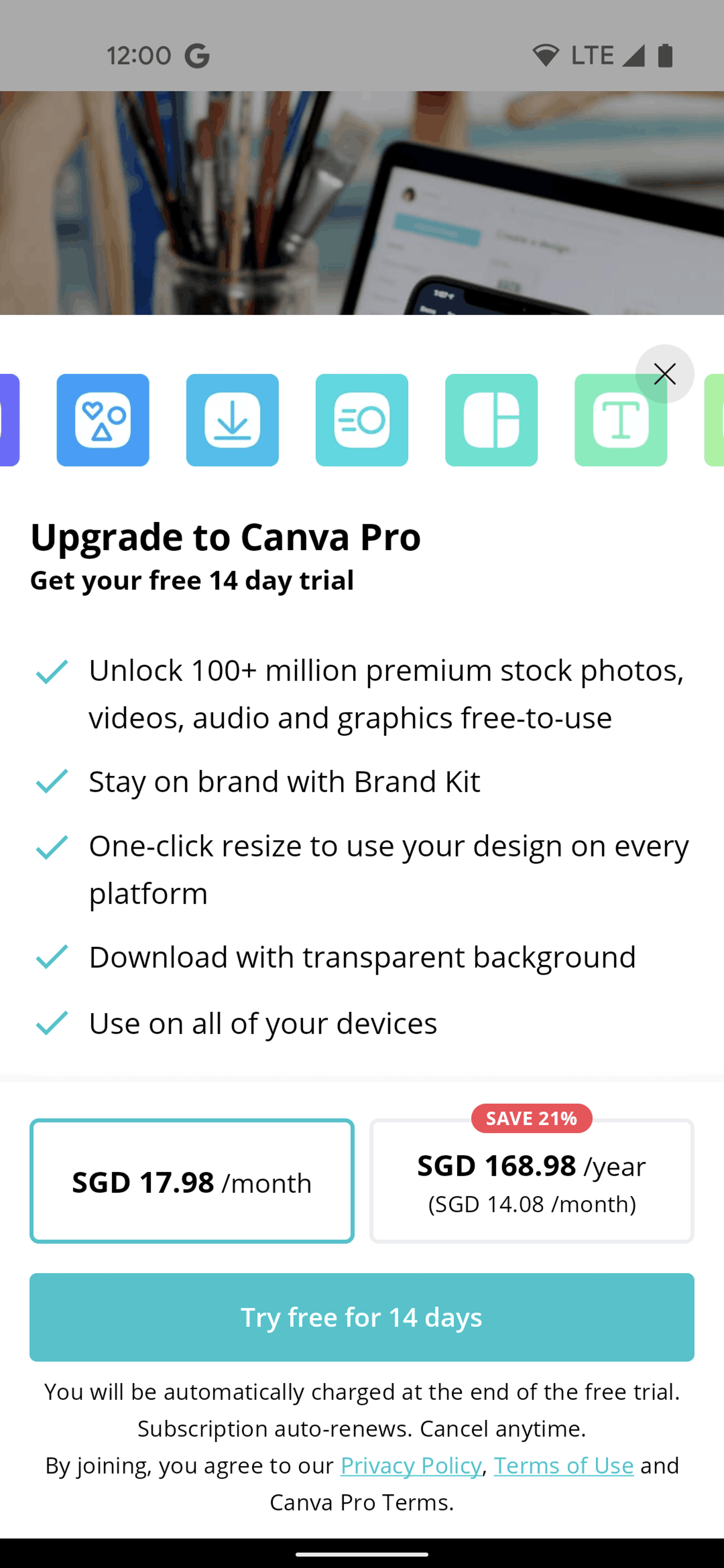 Canva Android Photo & Video interface screenshot 18