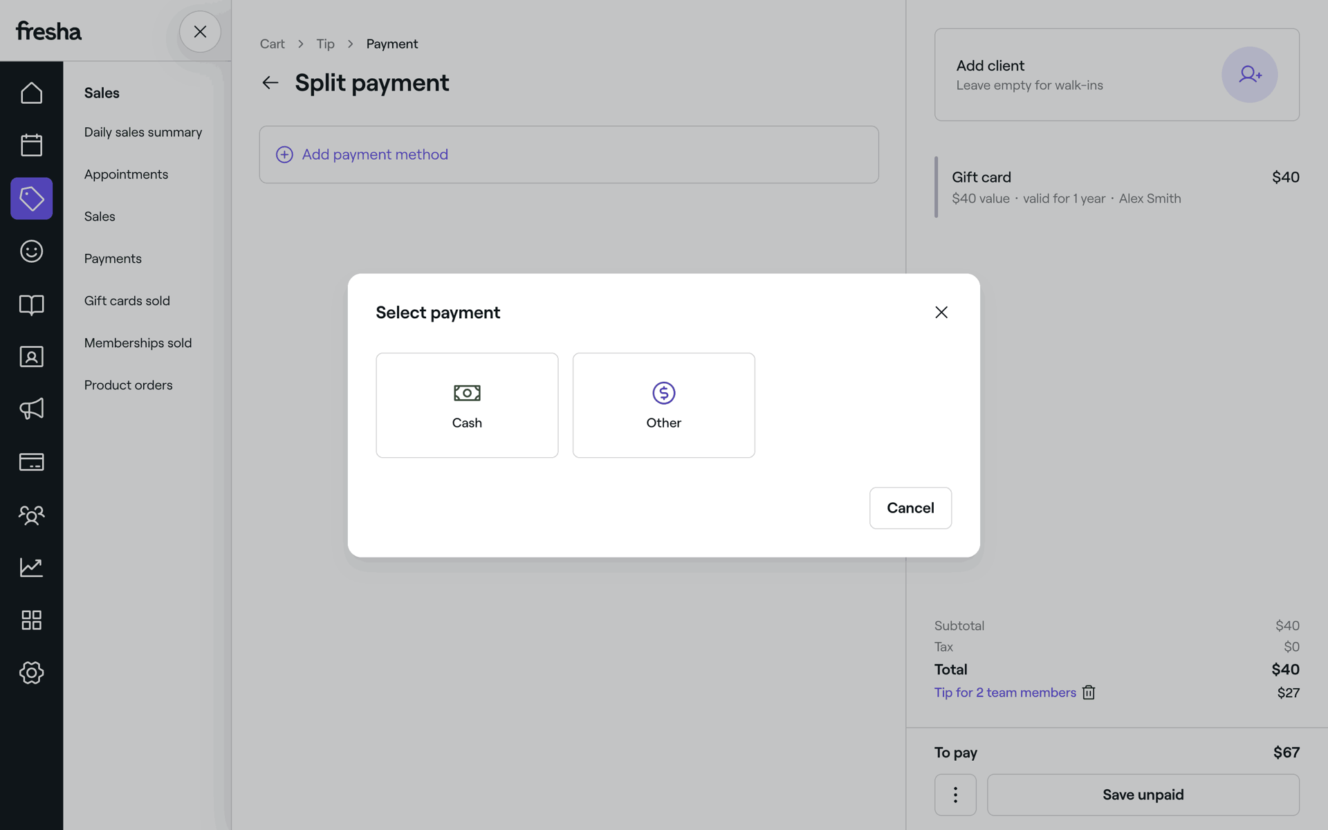 Fresha Web Business interface screenshot 22