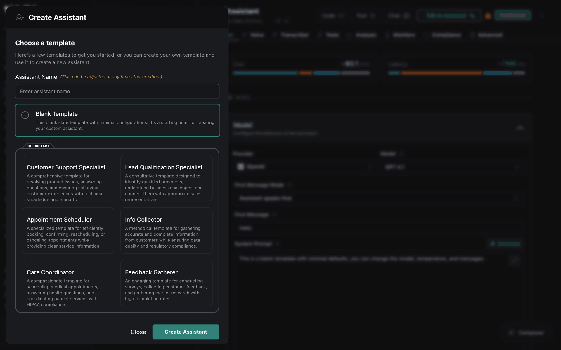 Vapi Web AI interface screenshot 16