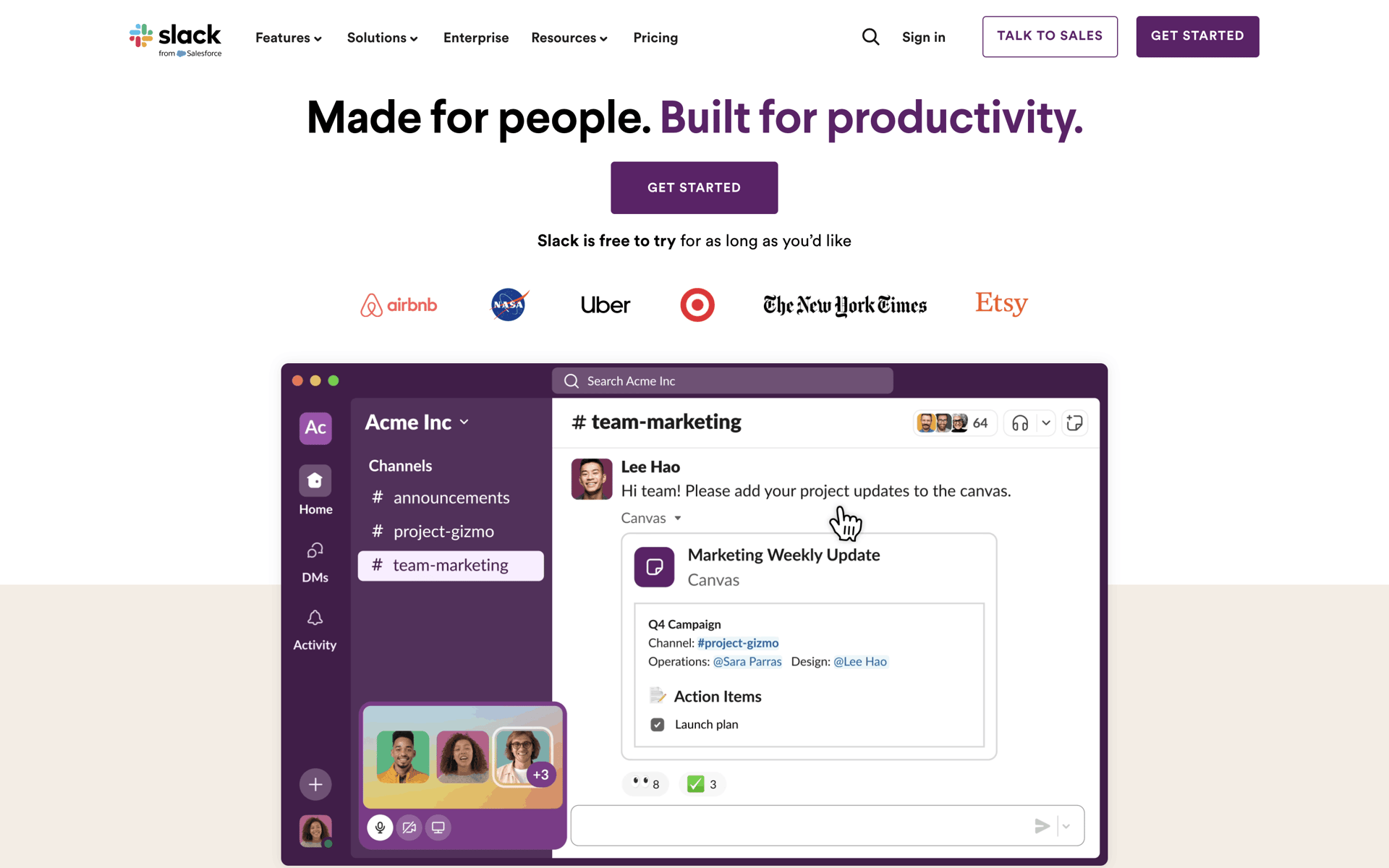 Slack Web Business interface screenshot 1
