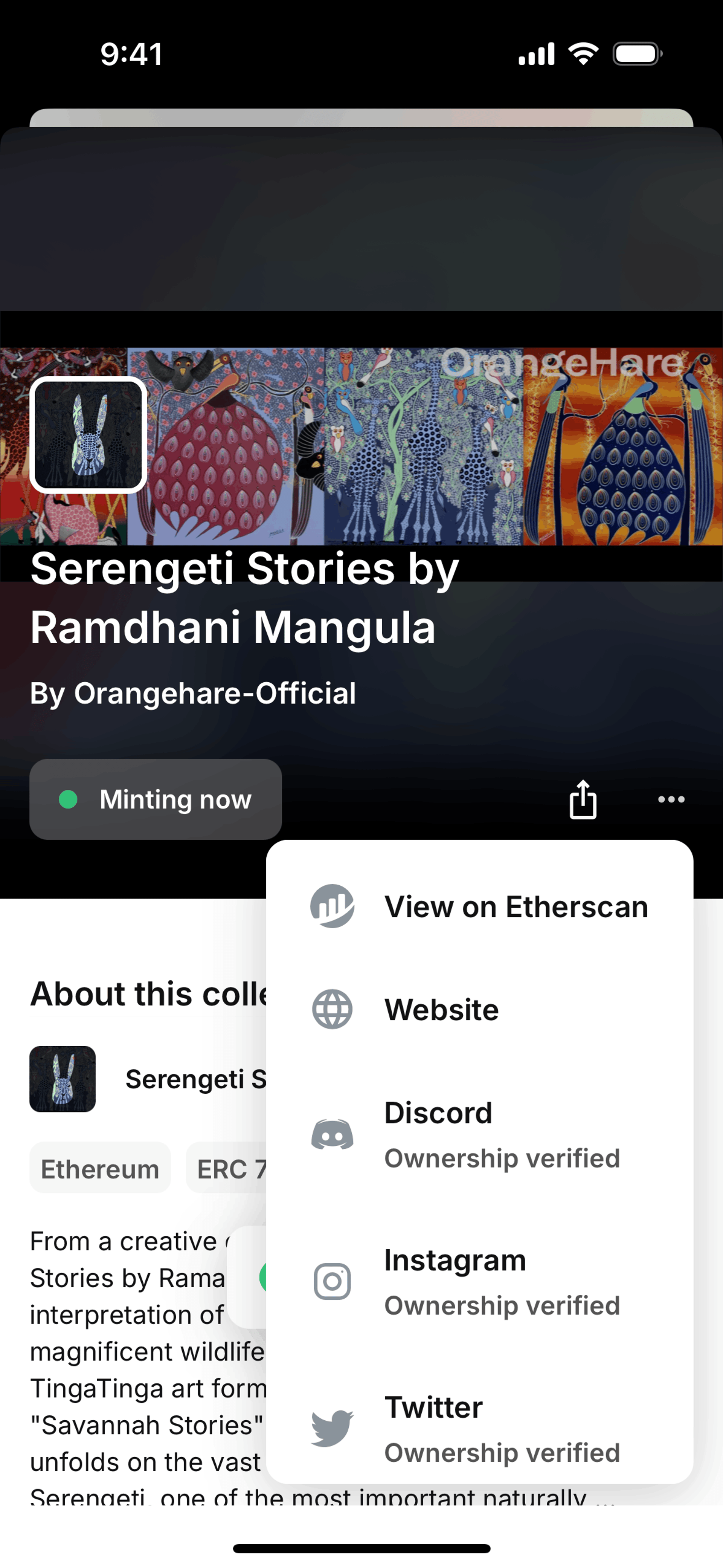 OpenSea iOS Crypto & Web3 interface screenshot 18