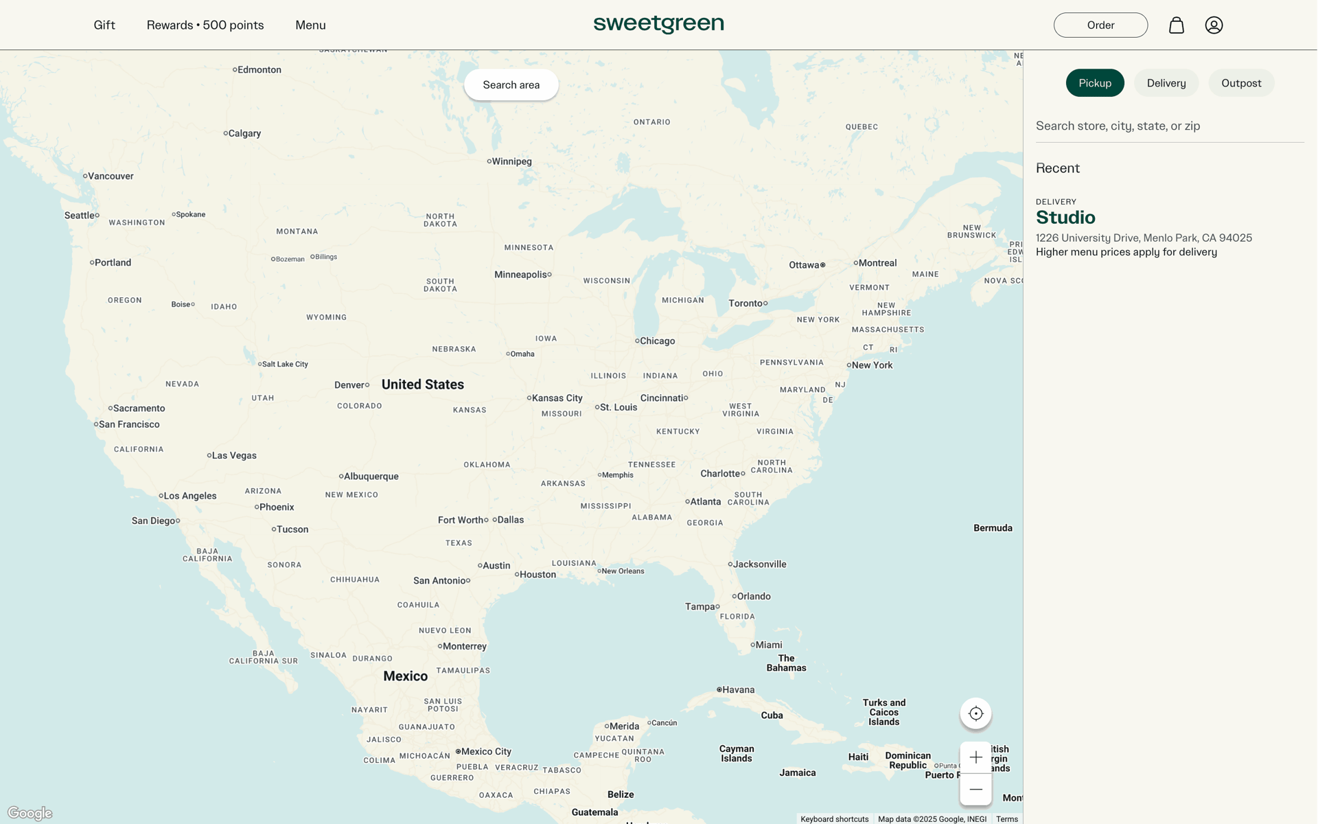 sweetgreen Web Food & Drink interface screenshot 7