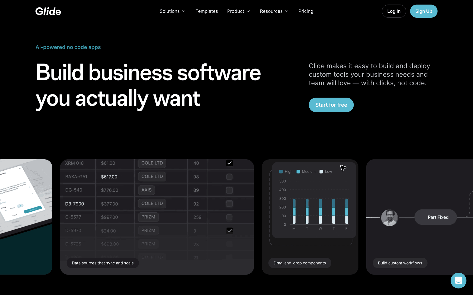 Glide Web Developer Tools interface screenshot 1