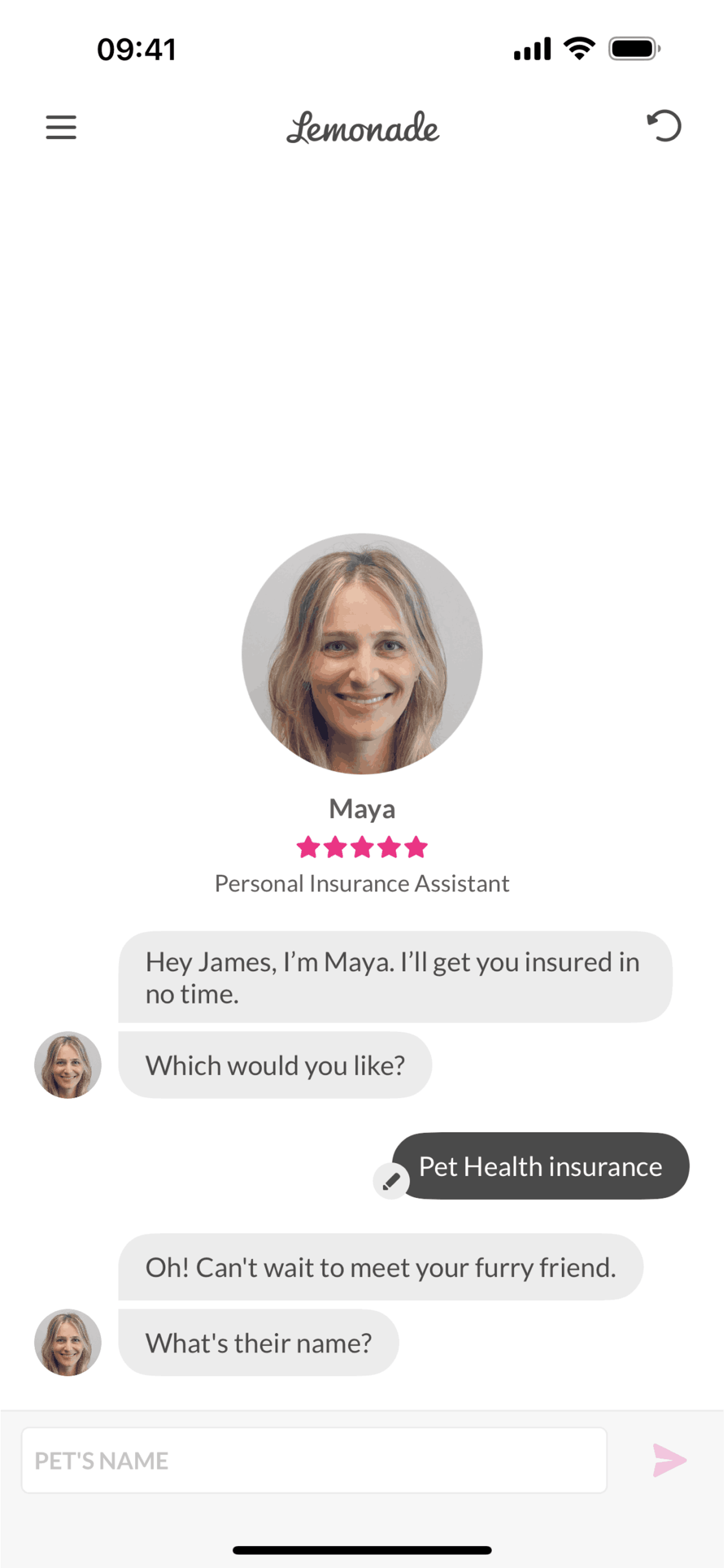 Lemonade Insurance iOS Finance interface screenshot 8
