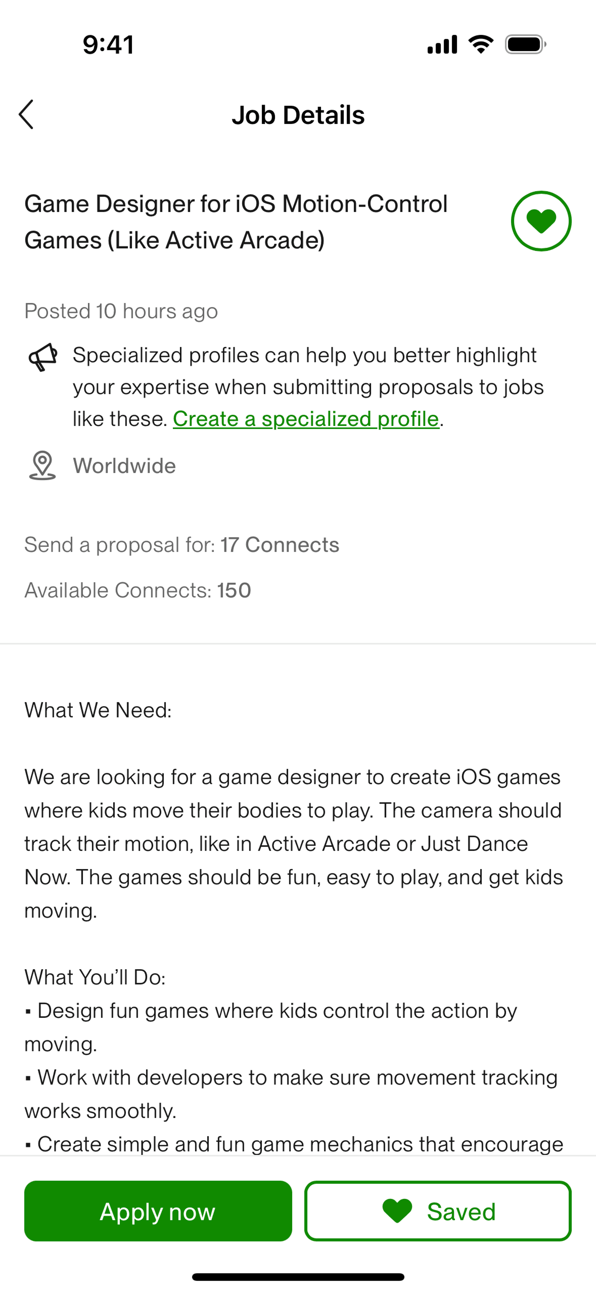 Upwork iOS Business interface screenshot 12