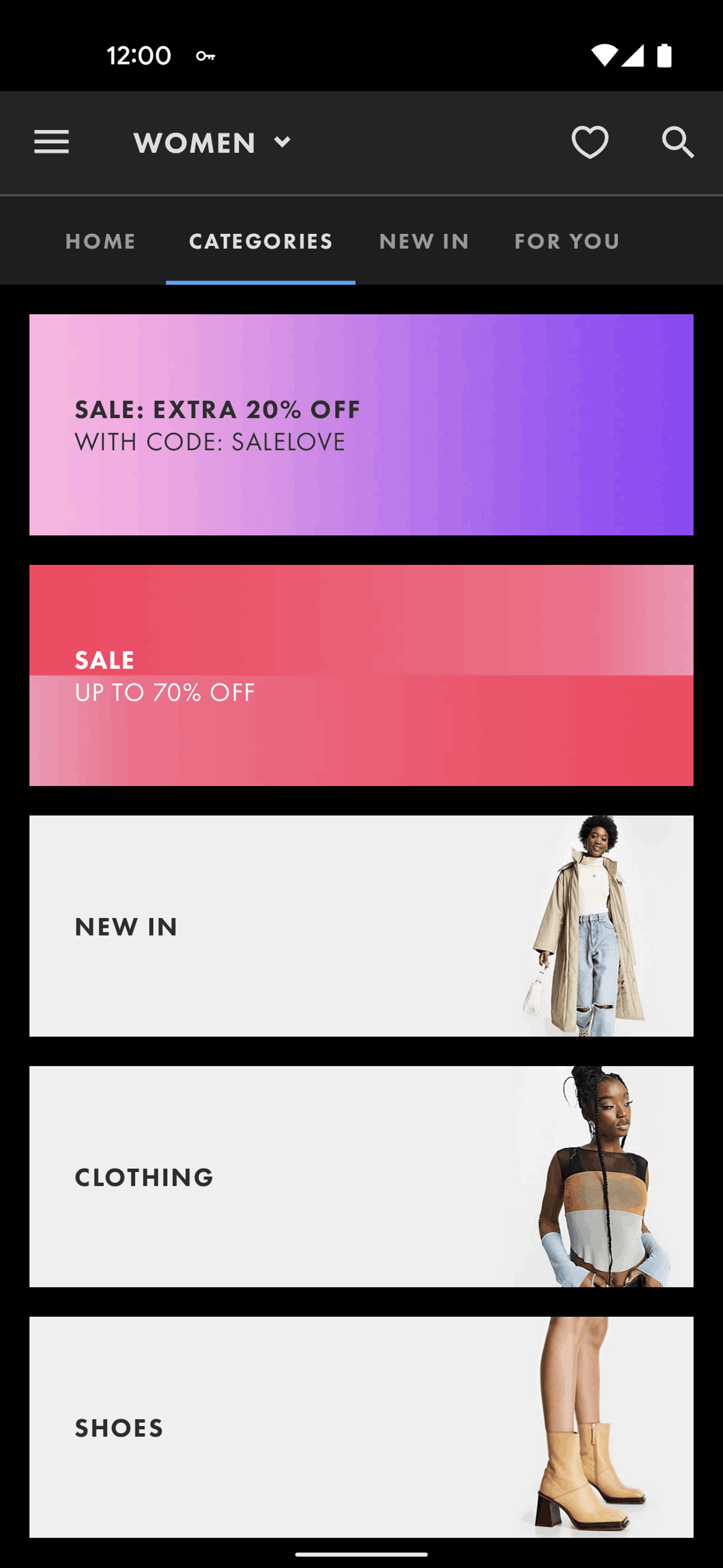 ASOS Android Shopping interface screenshot 24