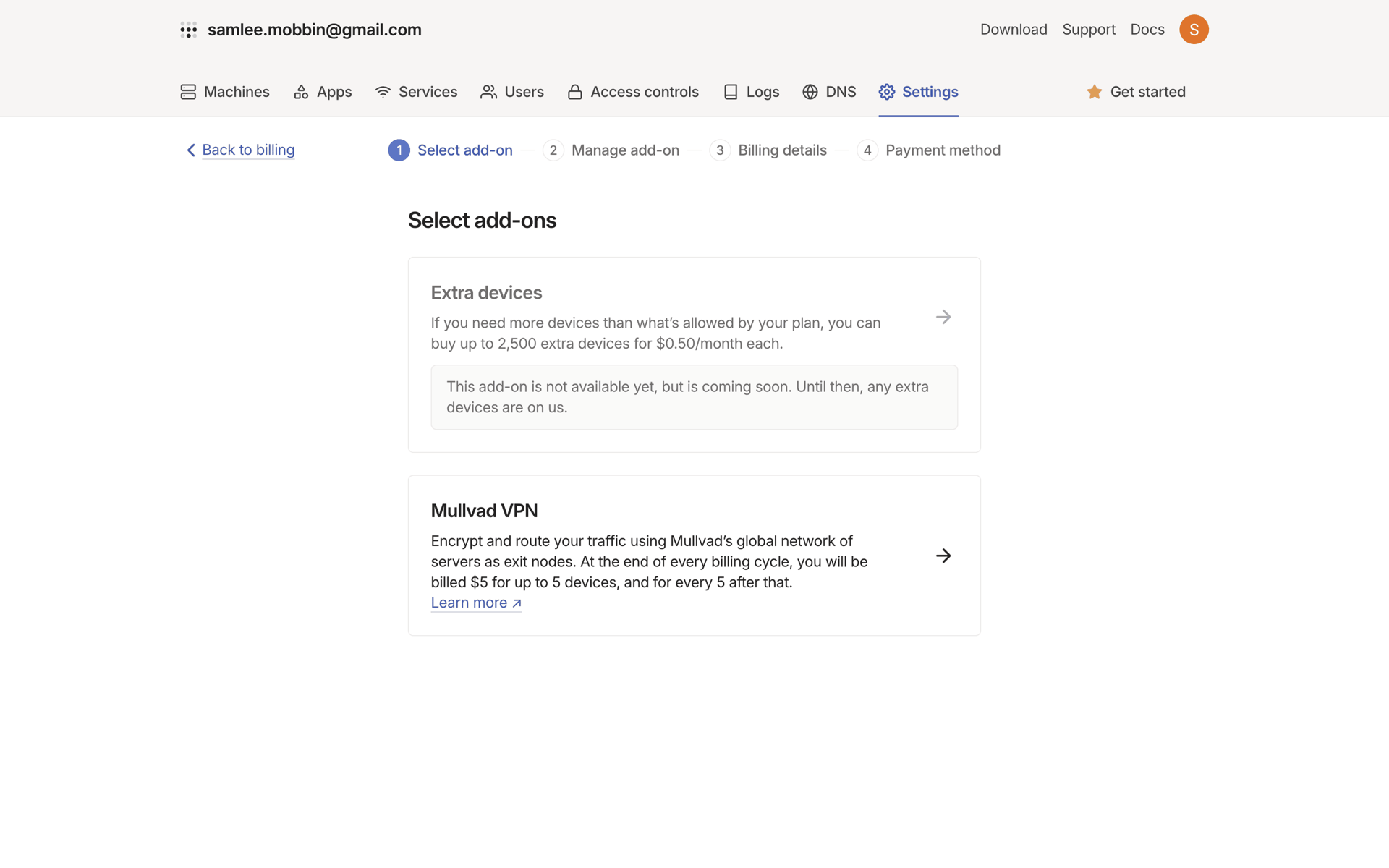 Tailscale Web Developer Tools interface screenshot 11