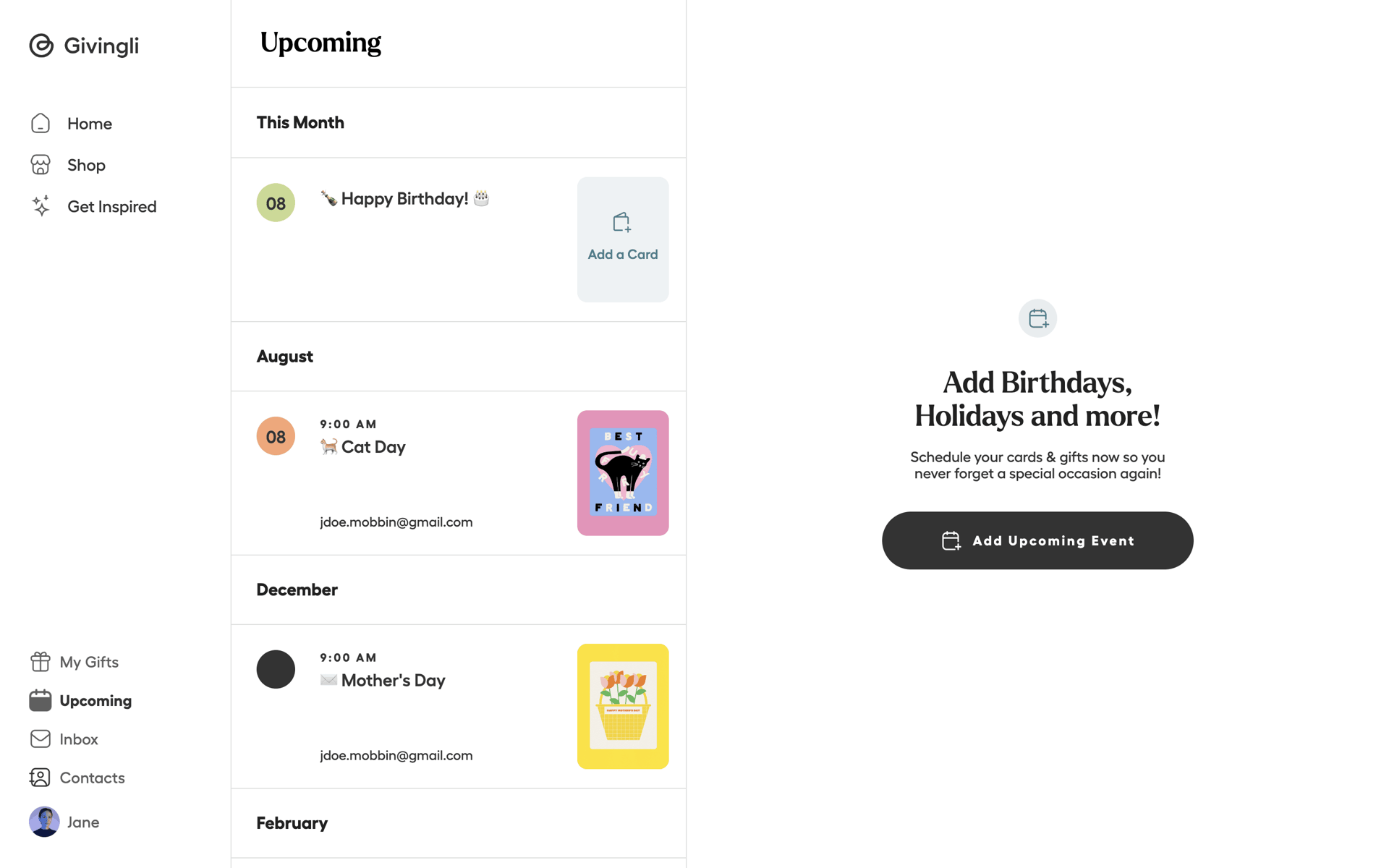 Givingli Web Lifestyle interface screenshot 15