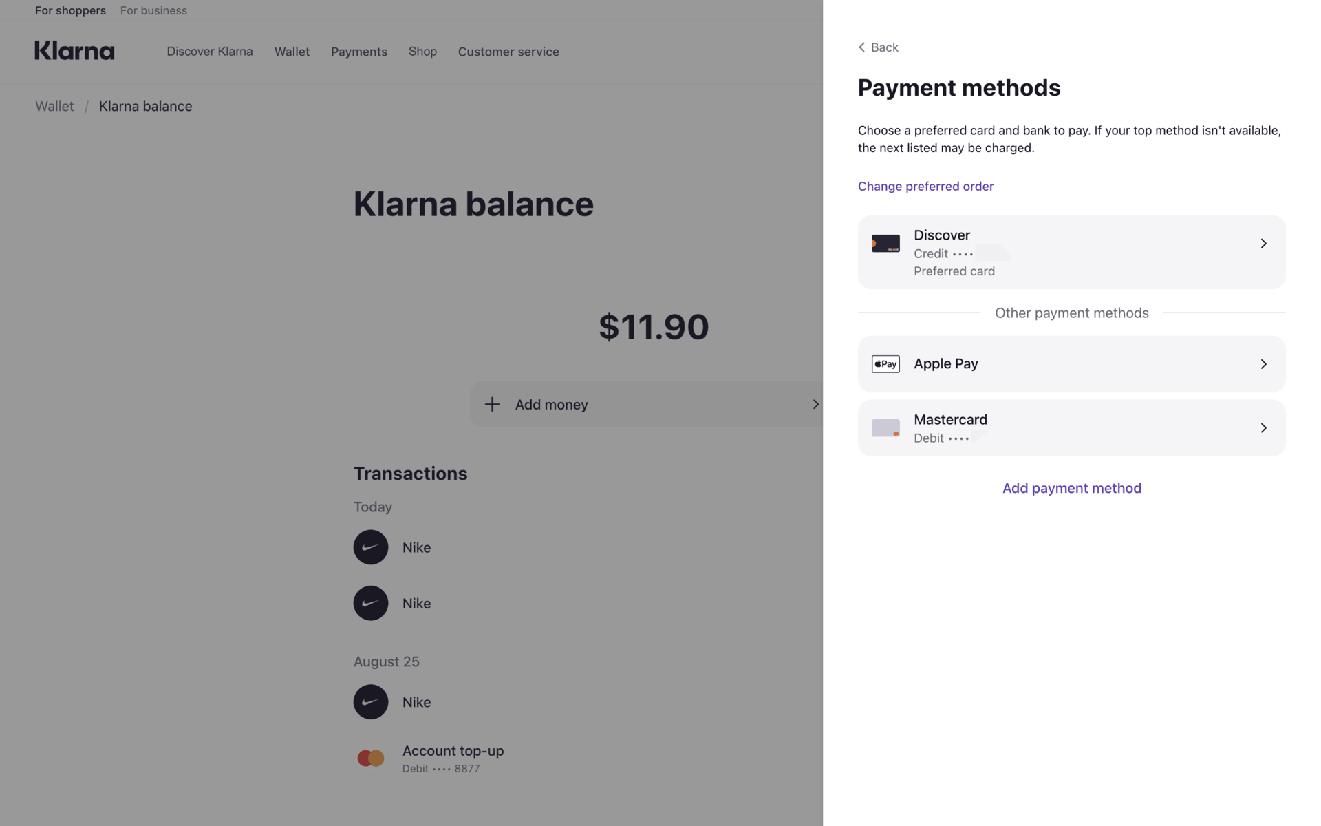 Klarna Web Finance interface screenshot 24