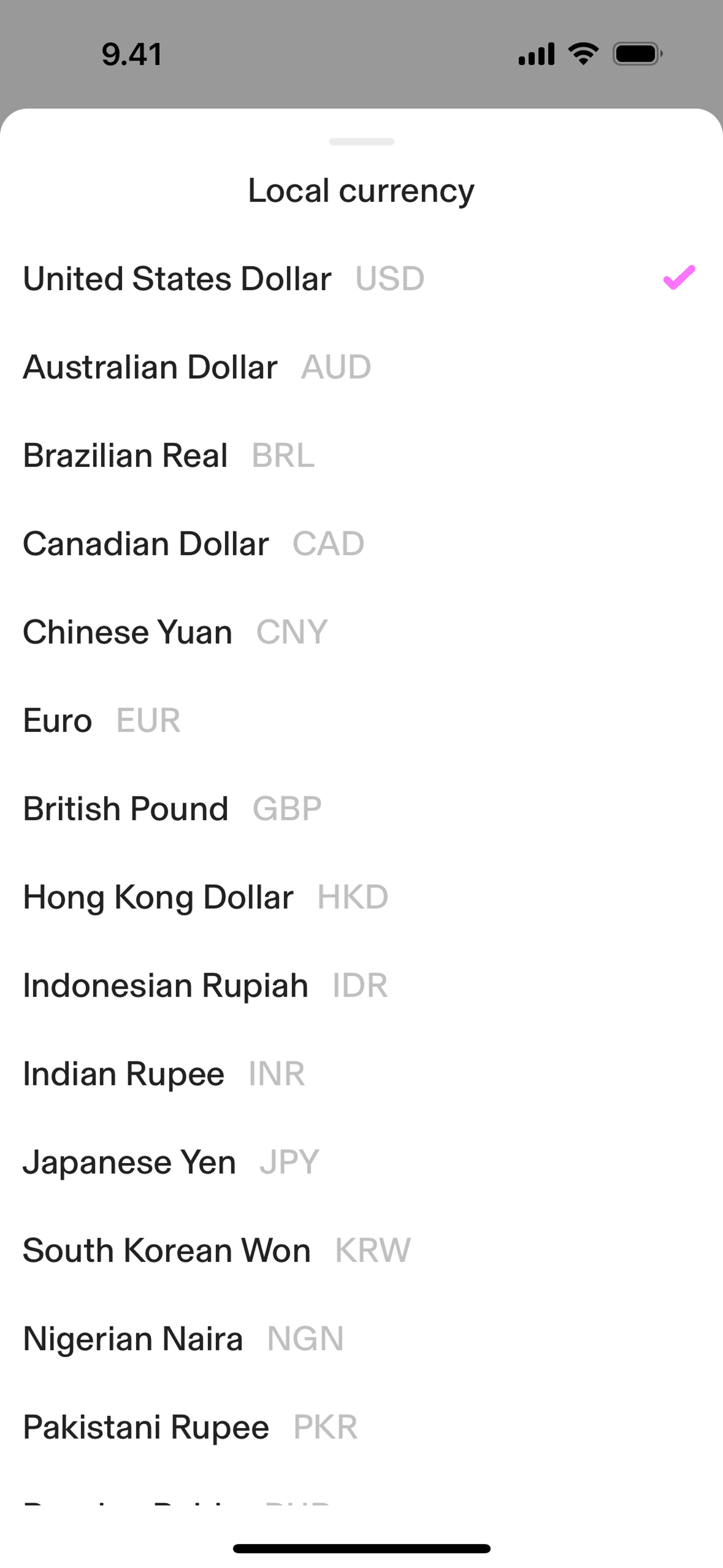 Uniswap iOS Finance interface screenshot 16