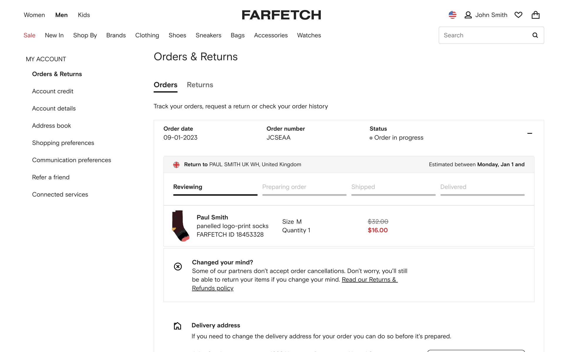 FARFETCH Web Shopping interface screenshot 10