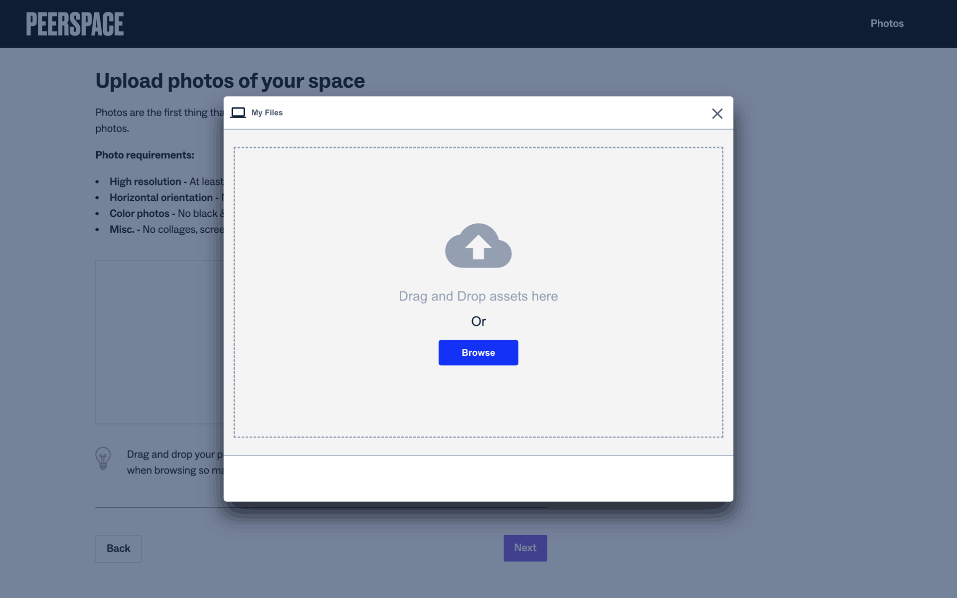 Peerspace Web Lifestyle interface screenshot 18