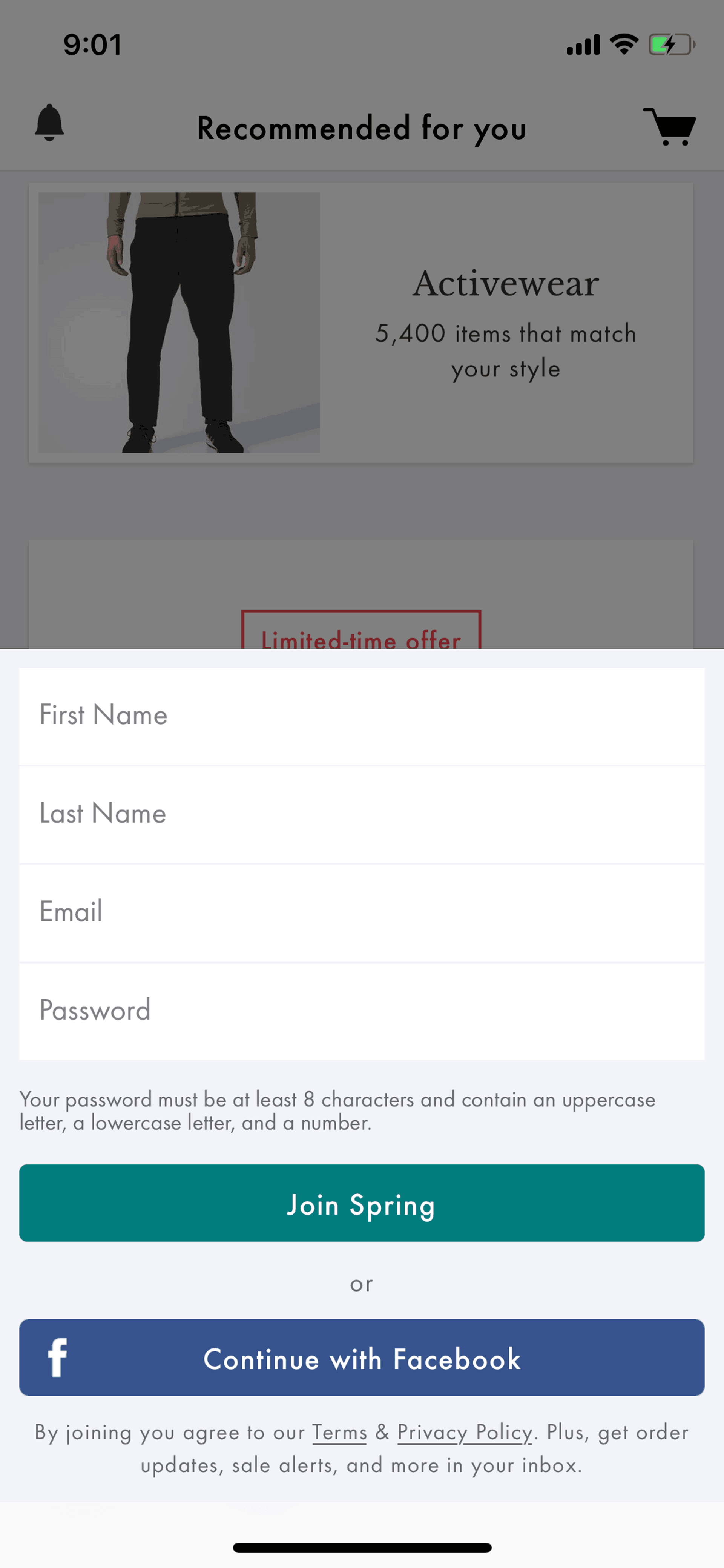 Spring iOS Shopping interface screenshot 14