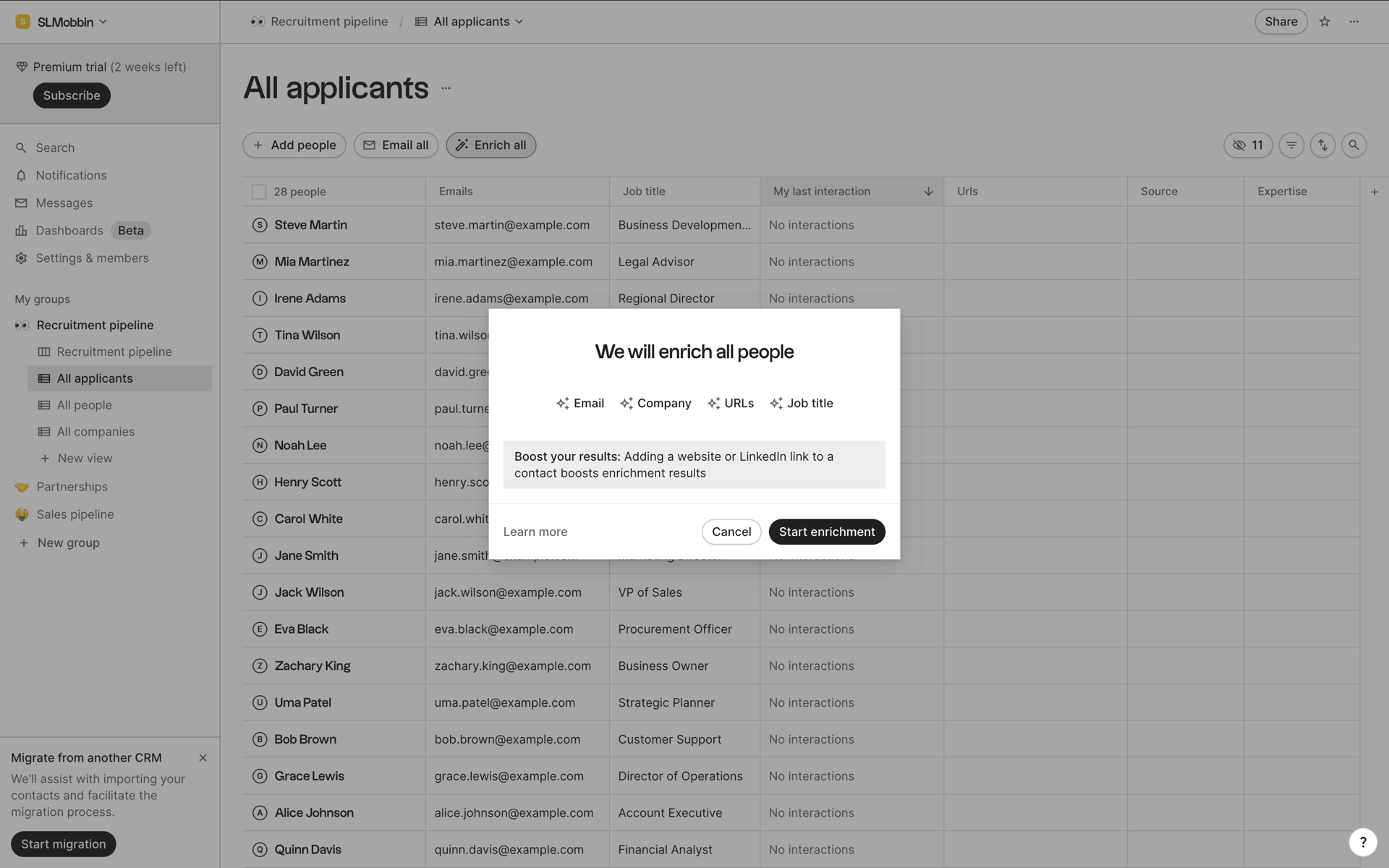 folk Web Business interface screenshot 14
