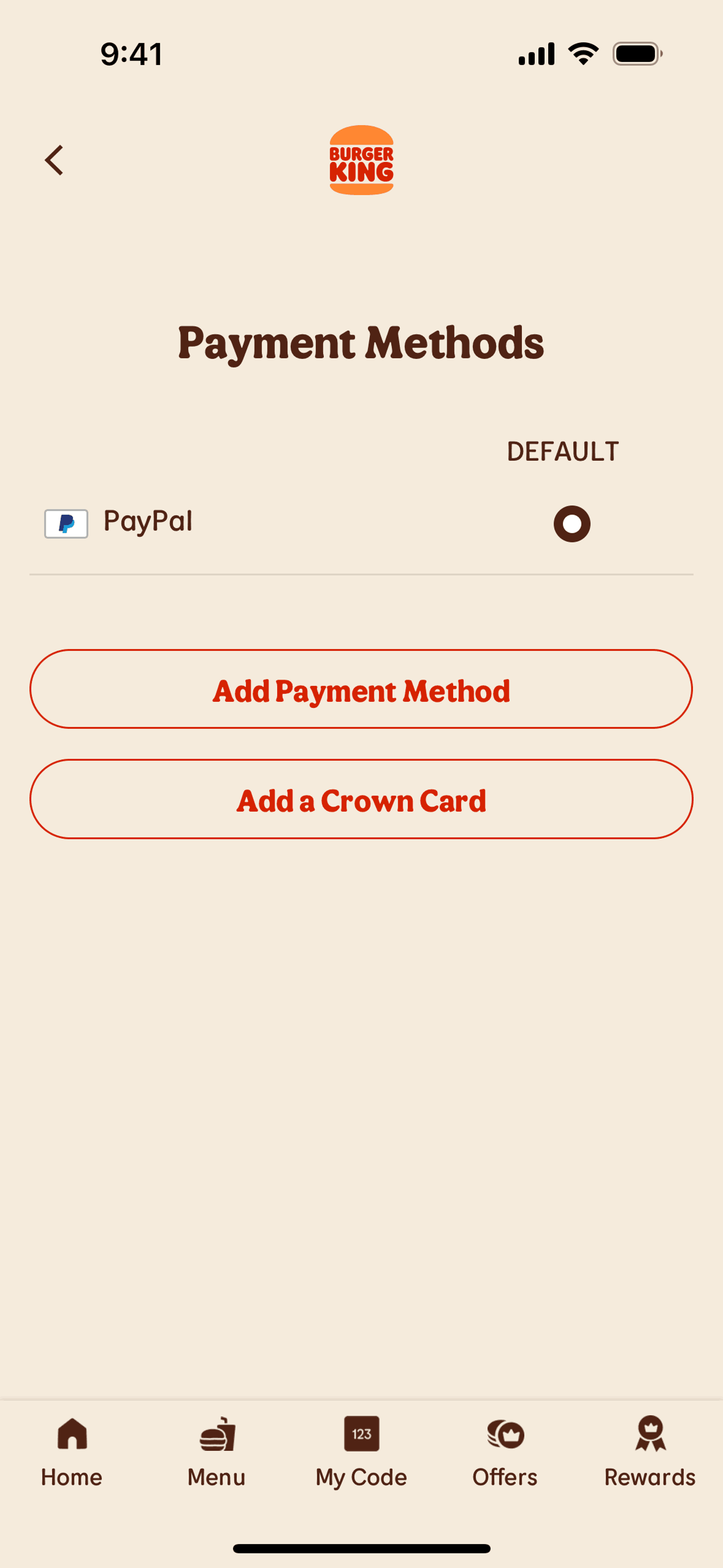 Burger King iOS Food & Drink interface screenshot 18